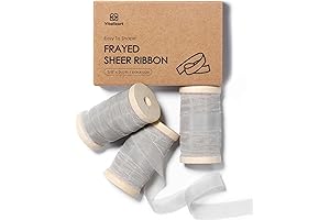 Champagne Frayed Sheer Ribbon for Presents