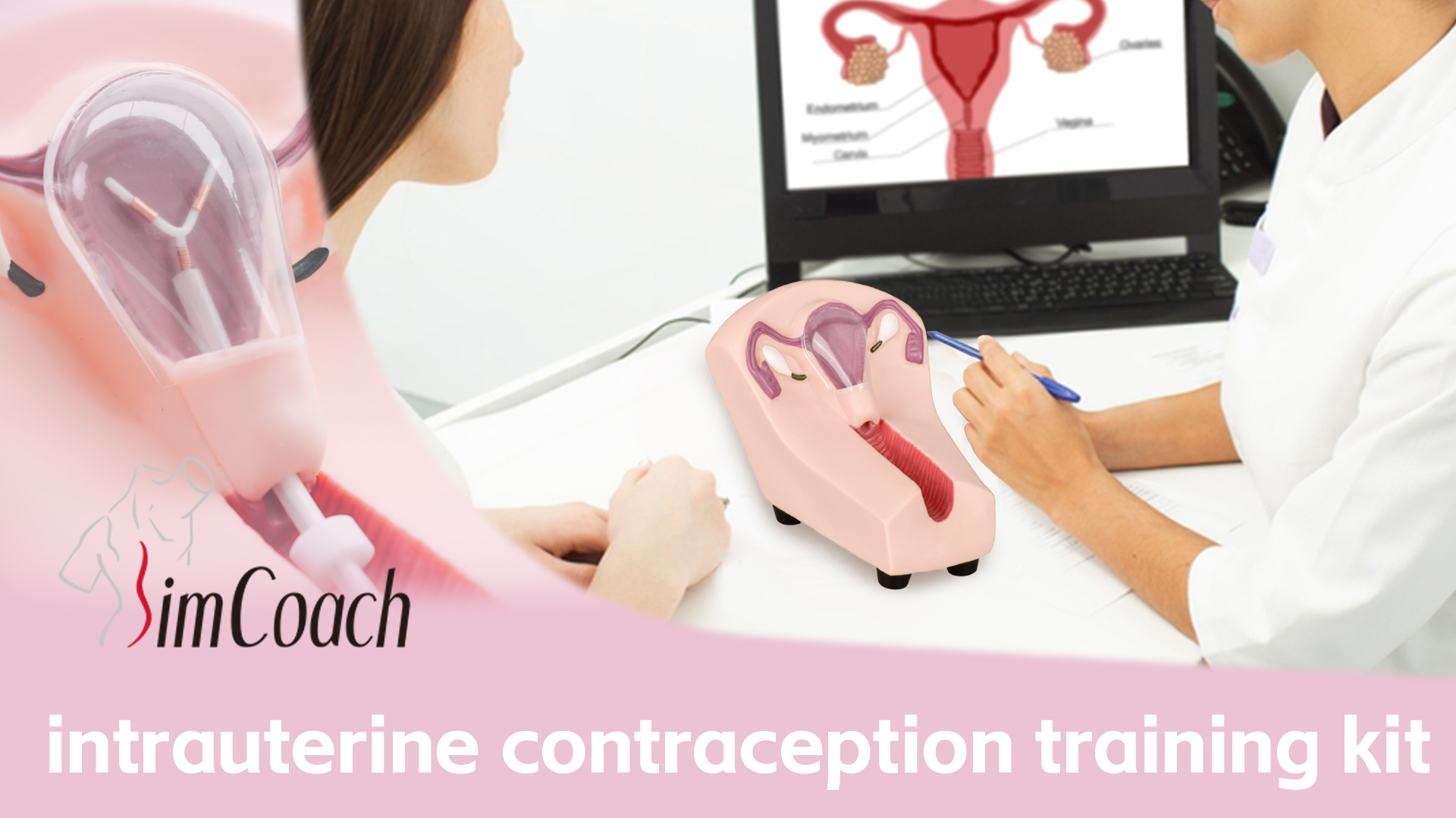 Image of SimCoach Intrauterine Device Training Kit, IUD Training Model, Female Intrauterine Contraceptive Device Simulator Trainer