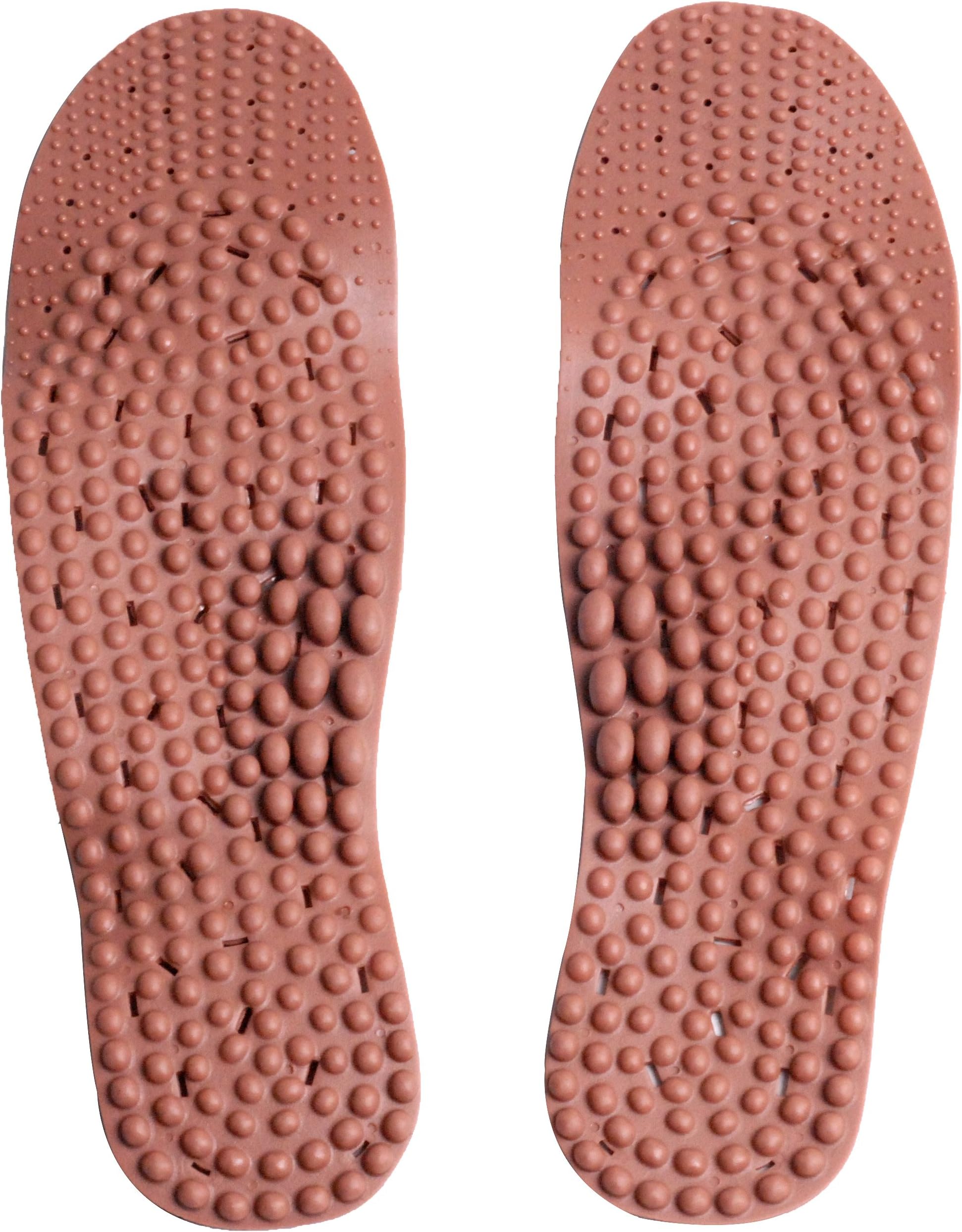 Red Clay Loess Acupuncture Foot Massage Insoles (Trim to Fit: men's size 6-10/ women's size 7-11) by Nature In Hand