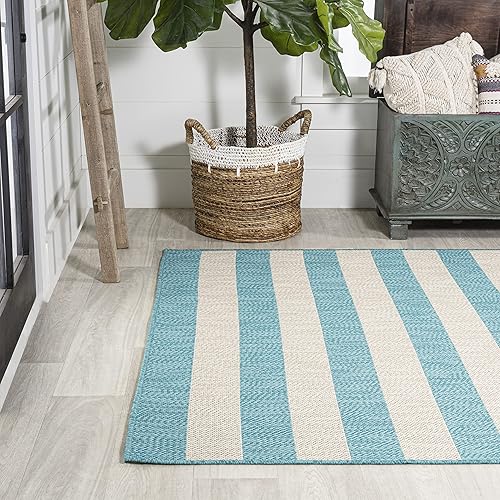 Miniatura 3 de Eyely BMS203E-4 Santa Monica Negril - Alfombra de área de dos tonos para interiores y exteriores, moderna, costera, rústica, dormitorio, cocina,