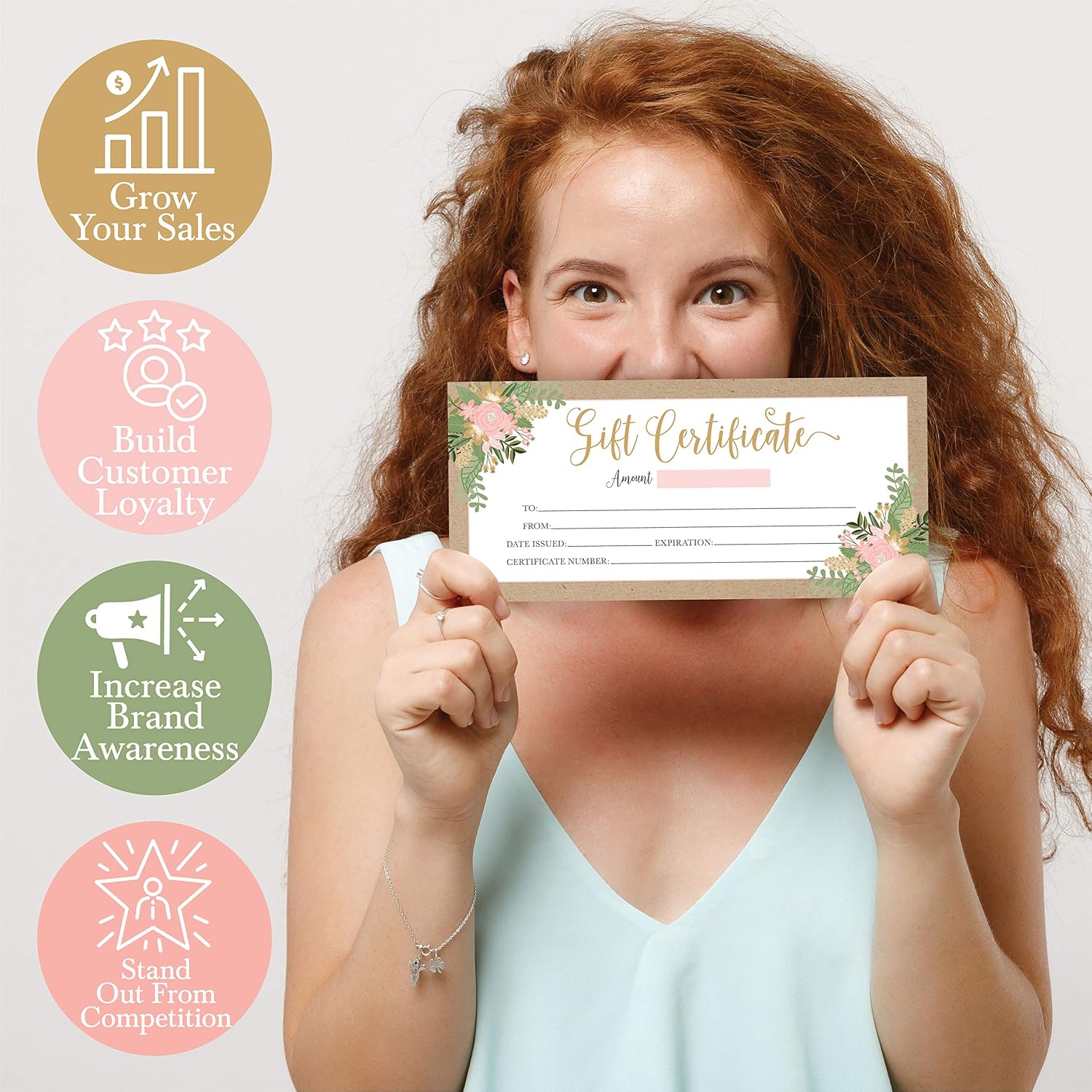 25 Blank Gift Certificates for Business Spa Massage Nail & Hair Salon image 2
