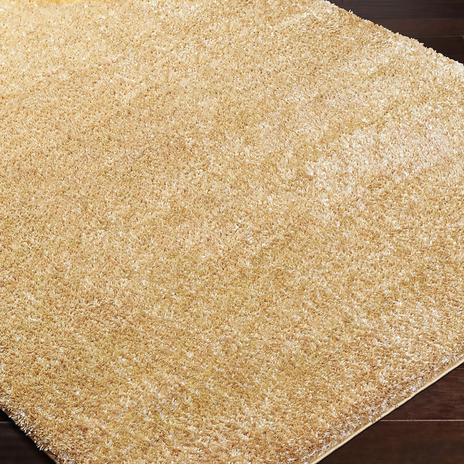 Surya Livabliss Tapis à Poils Longs Moderne berbère Doux pour Chambre à Coucher et Salon - Style bohème Neutre - en Peluche épaisse - Facile d'entretien - Jaune - 160 x 213 cm