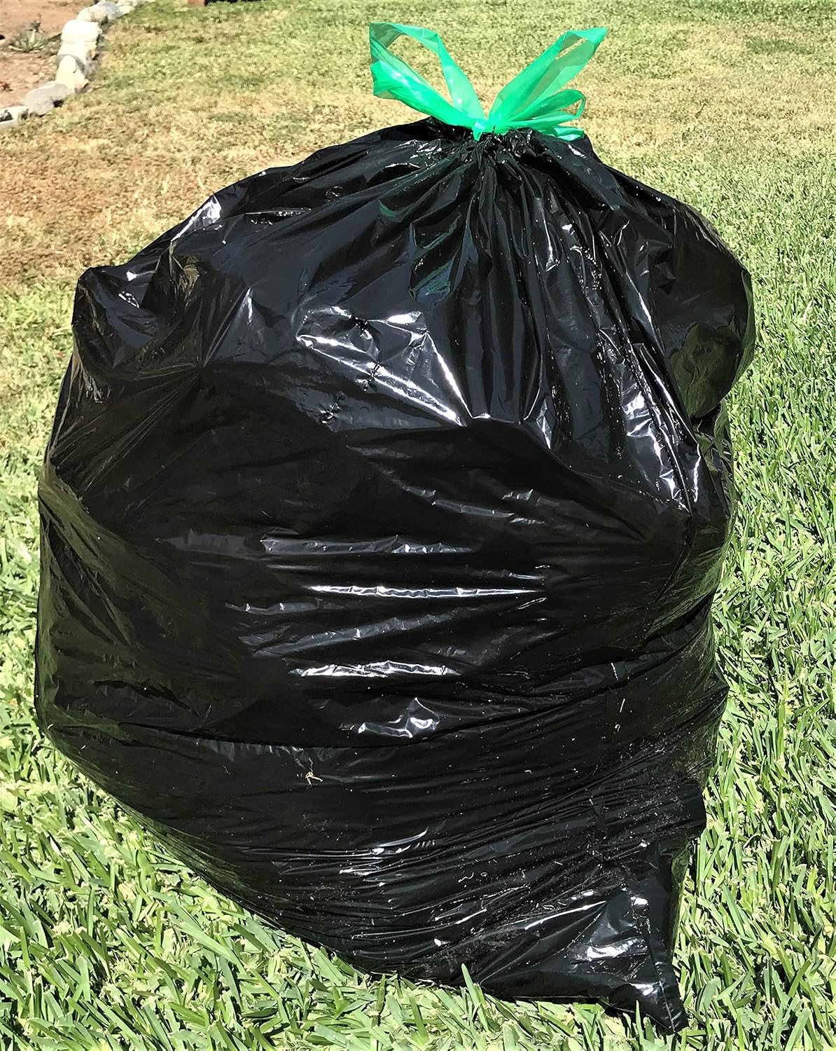 TYPLASTICS Multipurpose Black Trash Bags with Drawstring - 30 Gallon 65 Count