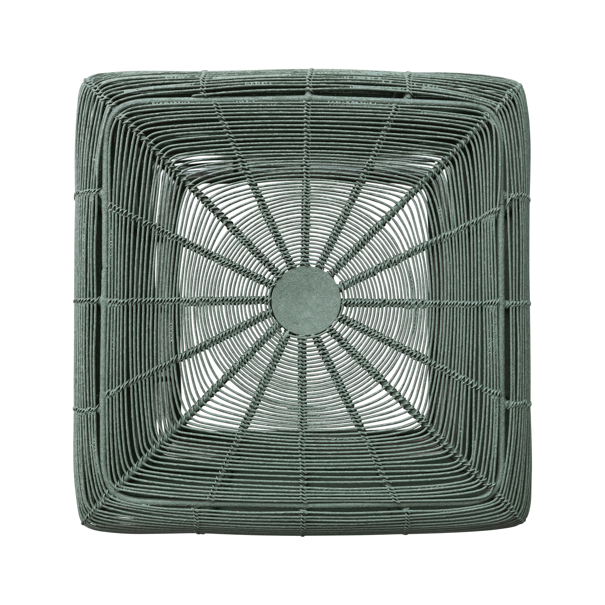 Creative Co-Op Metal Wire Square Accent Table, Green Finish