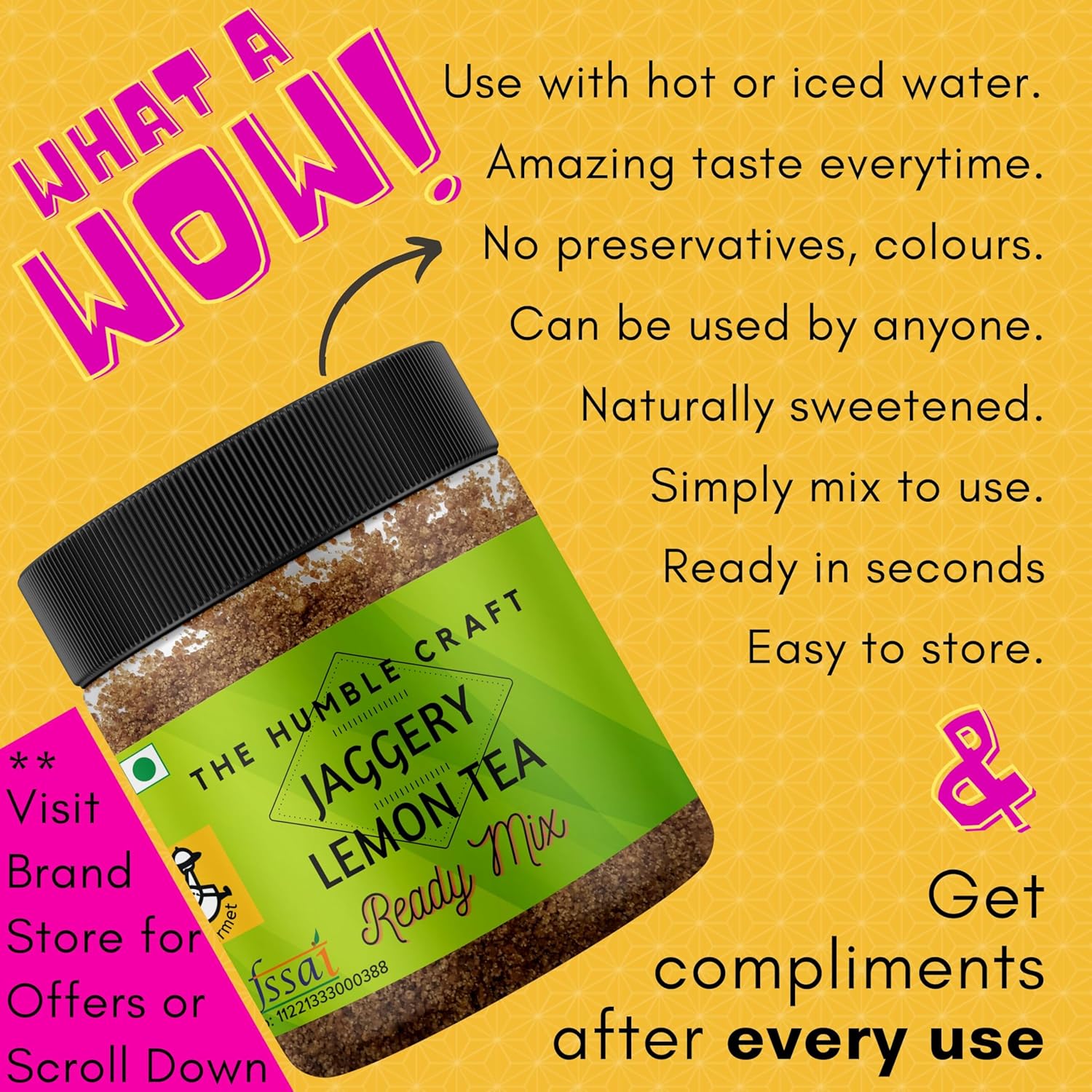 Buy Now The Humble Craft Lemon Tea Ready Mix With Jaggery - Sugar Fr... 1 Buy Now The Humble Craft Lemon Tea Ready Mix With Jaggery - Sugar Fr...