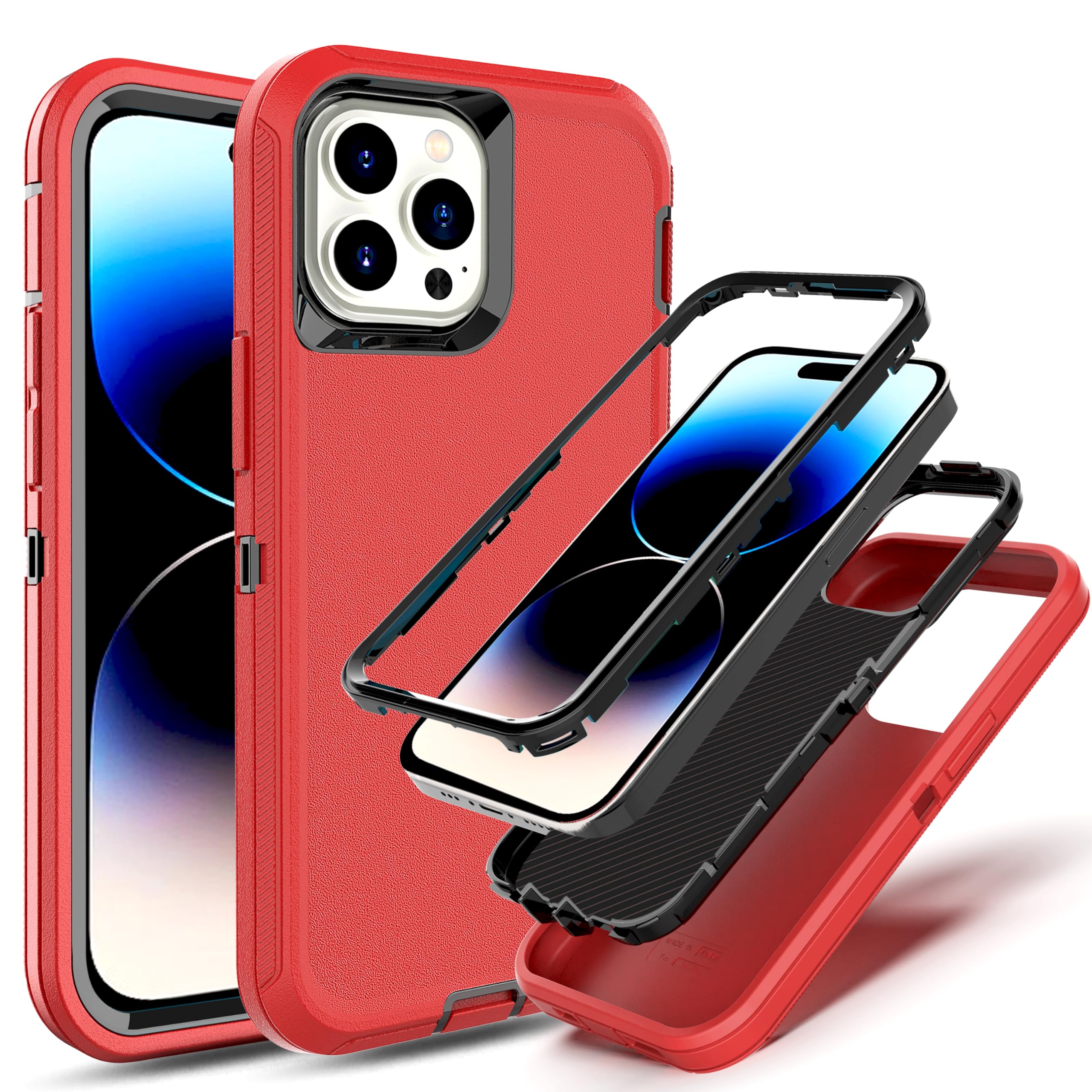Coque de téléphone durable iPhone 14 Pro pour activités extérieures et chantier