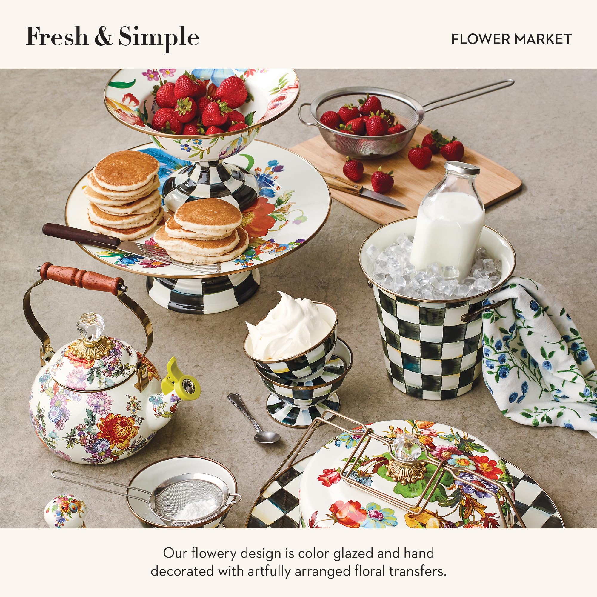 MACKENZIE-CHILDS エナメルコンポート Amazon.com: MACKENZIE-CHILDS Enamel Compote, Cute Enamel