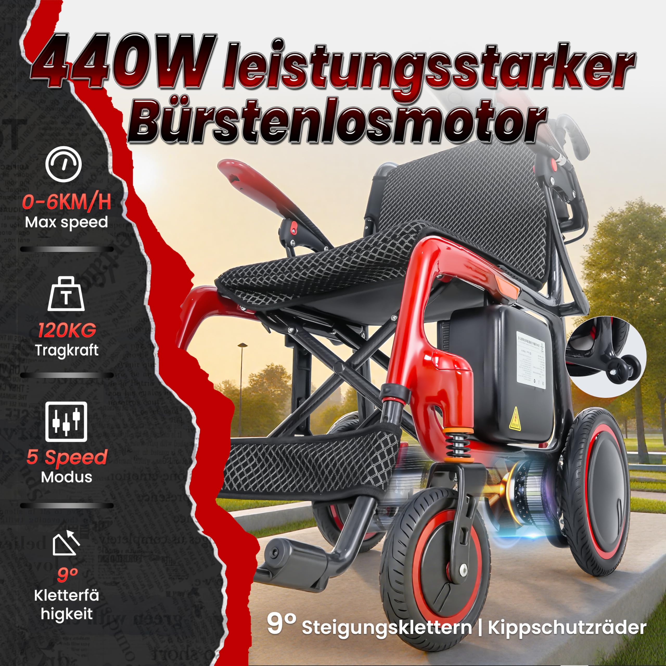 Silla de ruedas eléctrica ultraligera plegable (13 kg), 100% fibra de carbono, 2 baterías de 12 AH, 48 km de autonomía, silla de ruedas eléctrica para adultos, con cojín acolchado, mochila, bolsa