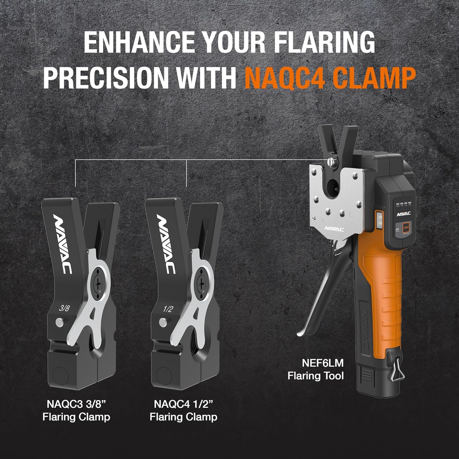 NAVAC NAQC4 Flaring Clamp for NAVAC NEF6LM Power Flaring Tool - 1/2" Outside Diamete