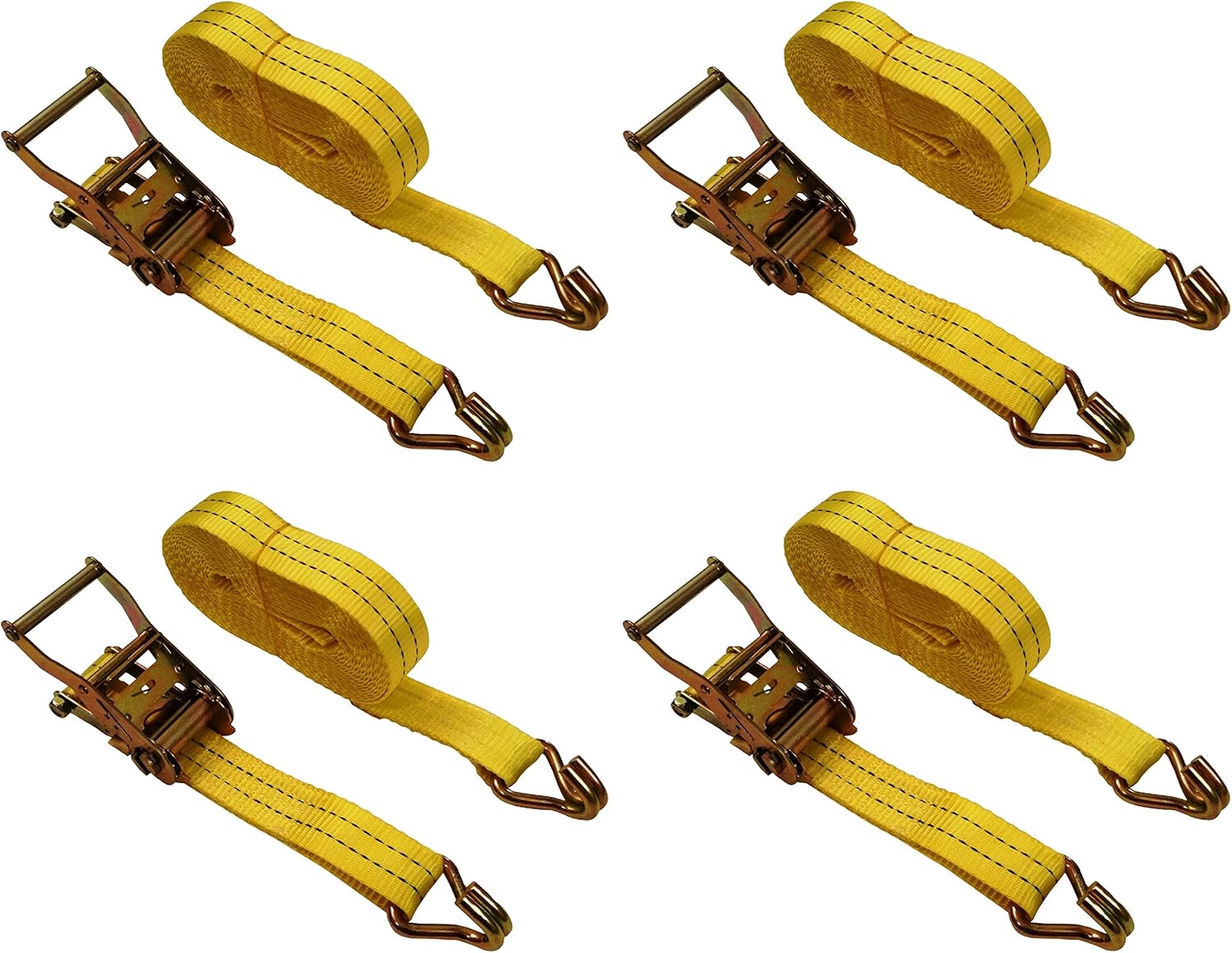 1.5" x27' Ratchet Tie Down Strap 4 Pack 4000lbs