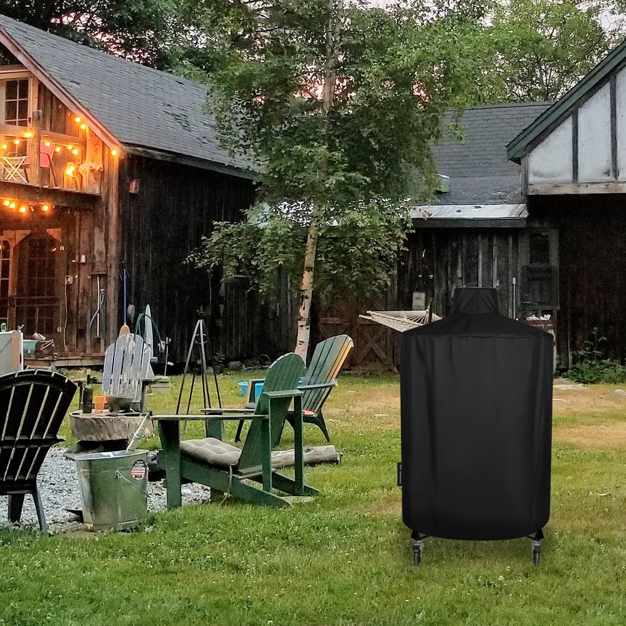 Suphomeware Copertura per barbecue per grandi uova verdi, impermeabile, resistente e resistente, copertura per barbecue