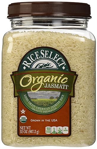 Rice Select, arroz Jasmati, orgánico, 32 onzas (paquete de 4)