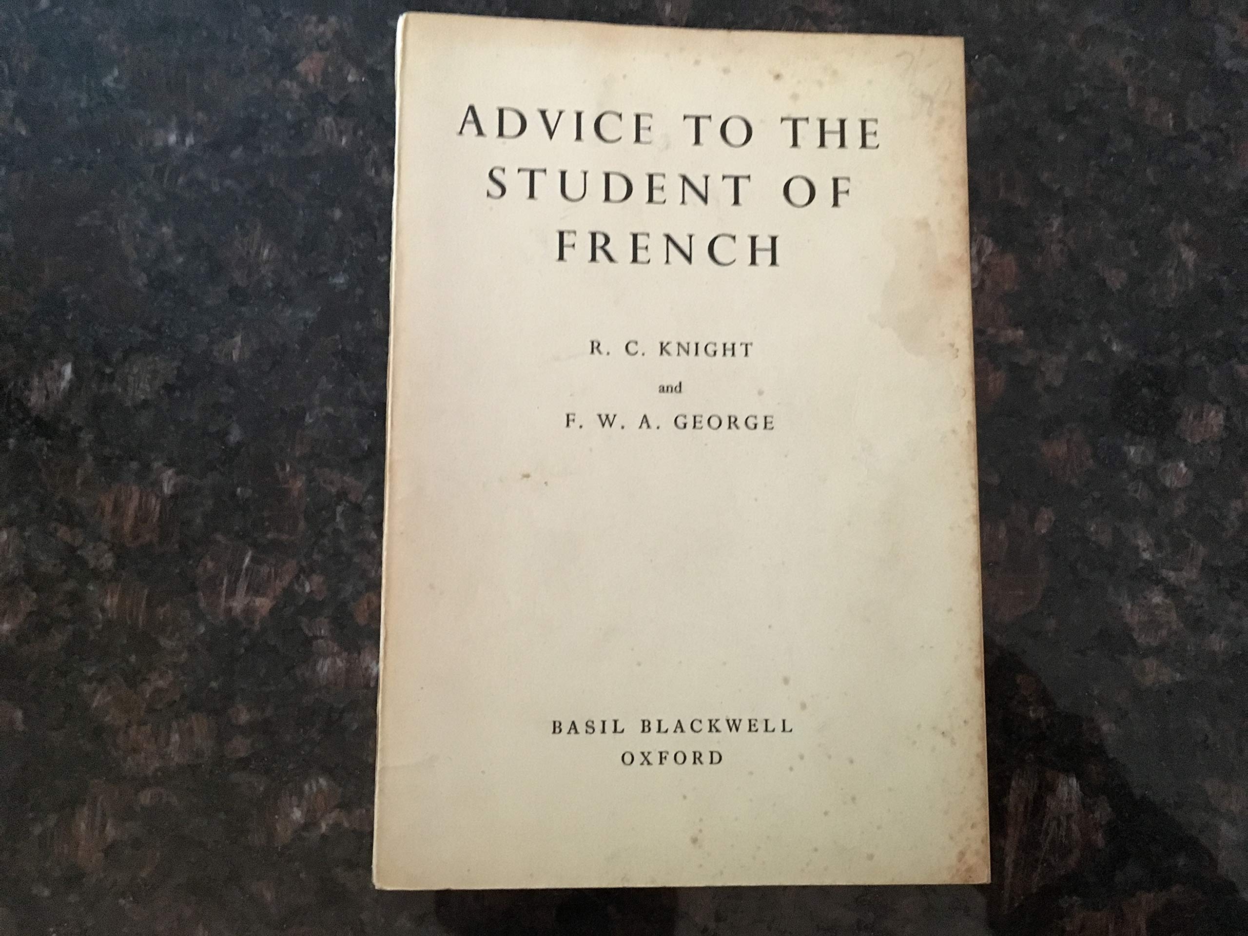 Advice To Student Of French