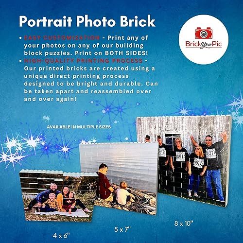 Miniatura 2 de BRICK YOUR PIC Rompecabezas de fotos de bloques de construcción personalizado regalos personalizados únicos para adultos parejas niños familiares o
