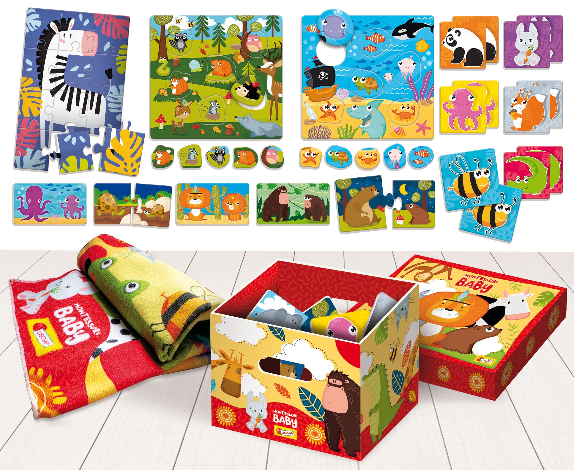 Liscianigiochi - Montessori Baby Giochini sul Pavimento, 92796