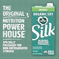 Vista 6 de Silk Leche de soja orgánica sin azúcar, cajas asépticas de 32 onzas (paquete de 6)