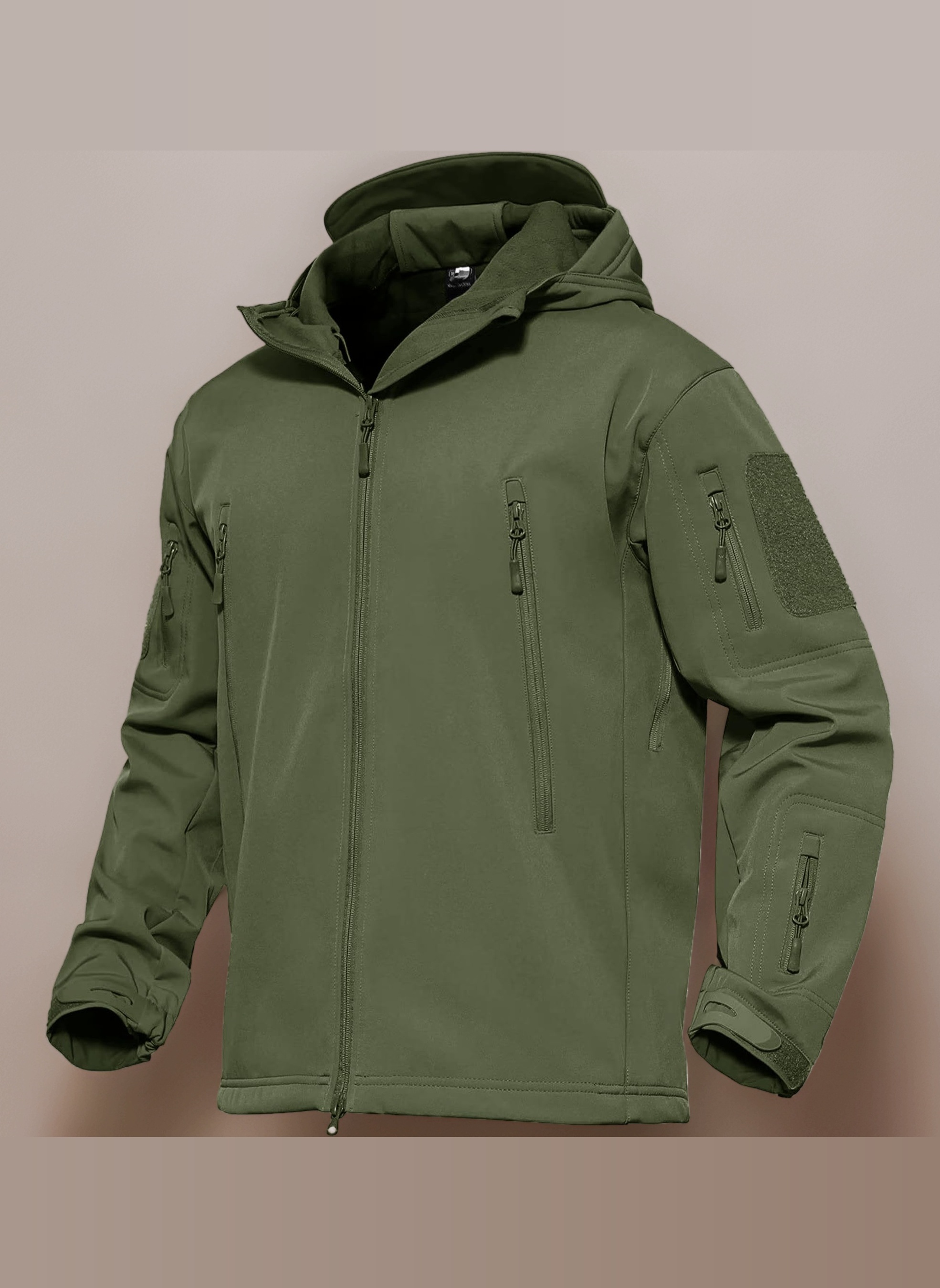 KEFITEVD Men's Tactical Jacket Waterproof Military Coat Combat Soft Shell Fleece Jackets with Multi Pockets