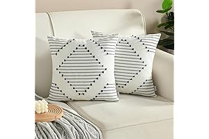 Nordeco Elegant Boho Throw Pillow Covers Set of 2 - Embellish Your...