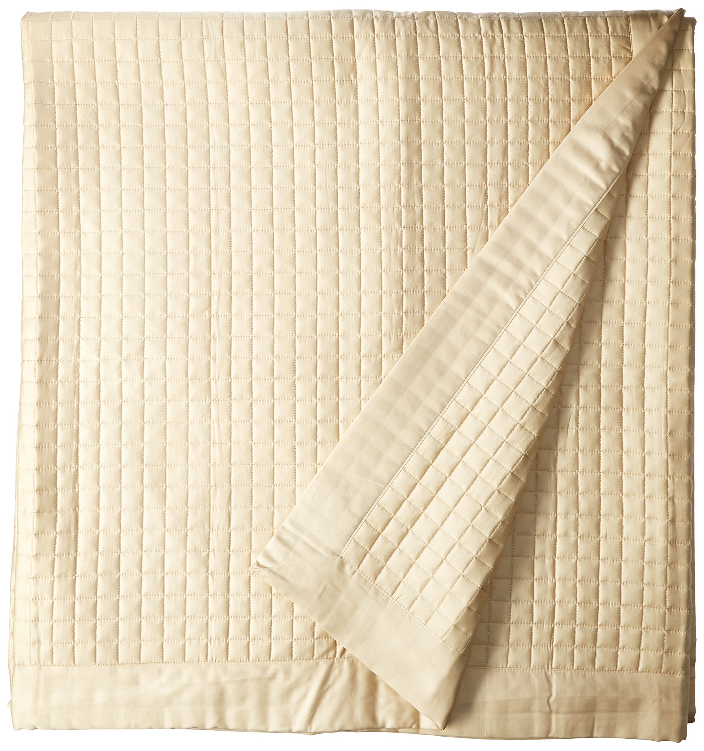 Belle Epoque Cotton Quilted Coverlet, Taupe, Queen