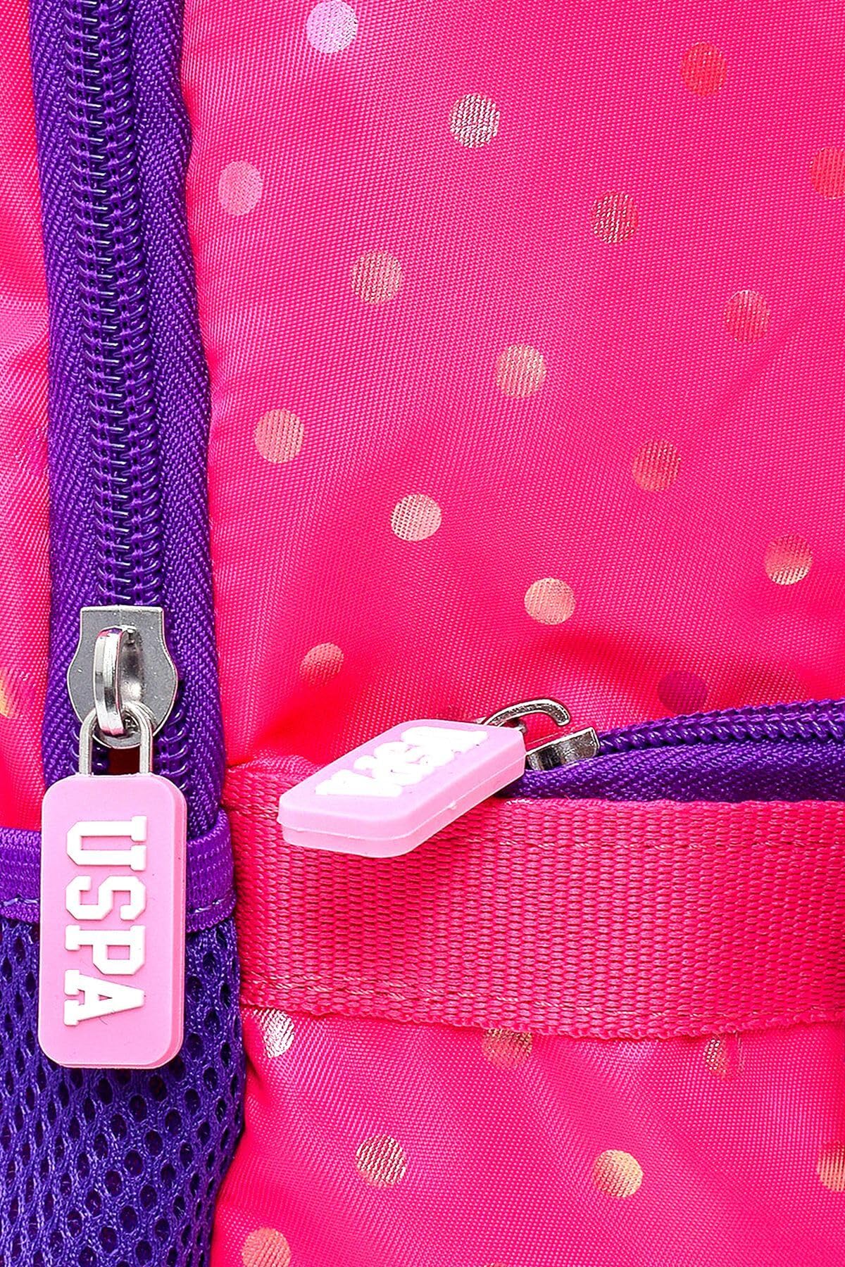 U.S. POLO ASSN. U.S. Polo. Assn. Kız Çocuk Okul Çanta Seti Plset242939495,Pembe Tek Ebat