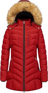 Women's Winter Hooded Coat Waterproof Warm Long Puffer Jacket Parka