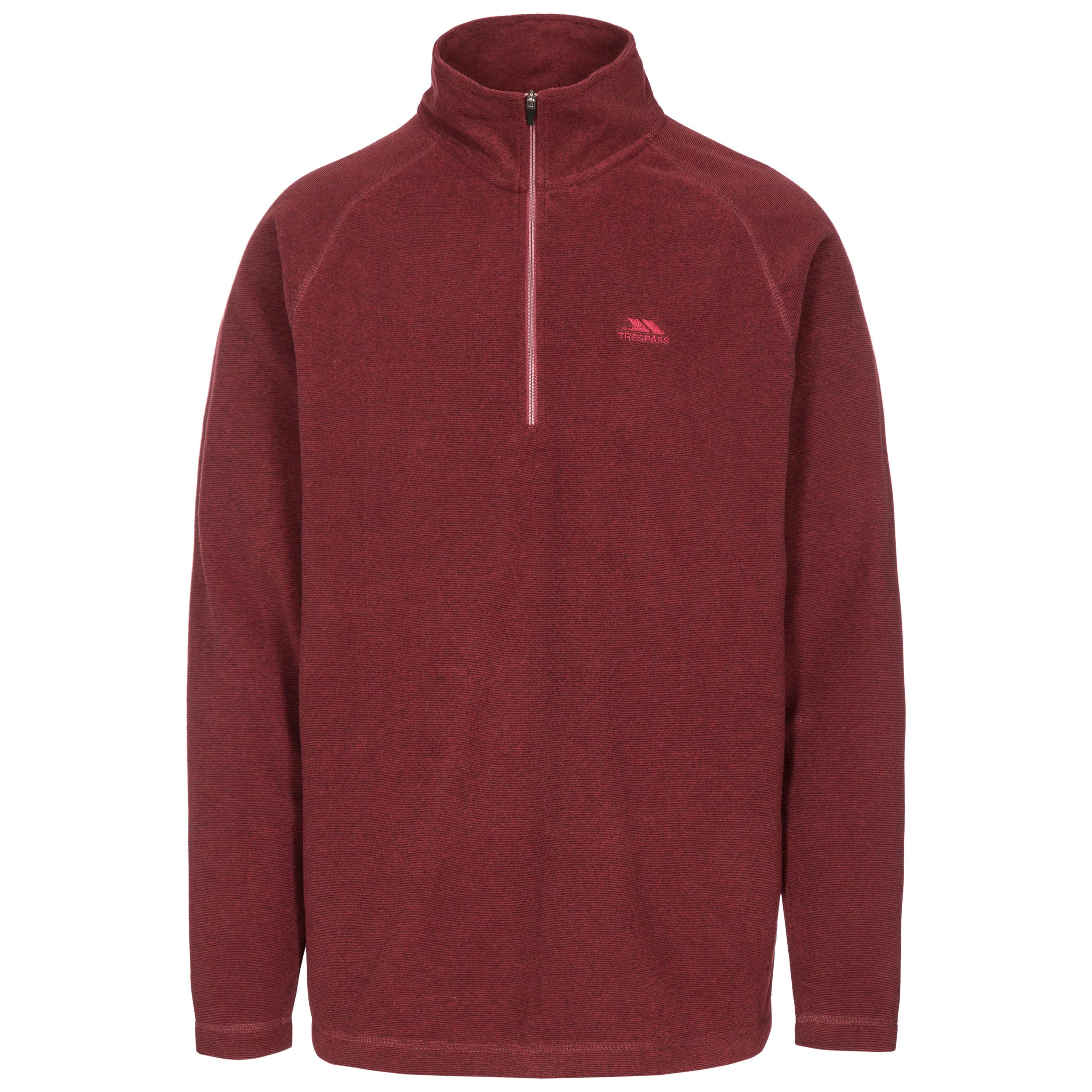 Trespass Mens 1/2 Zip Fleece Keynote - Contrast Trims, Striped Catatonic Microfleece, Anti-Pilling Fabric, Brushed Back