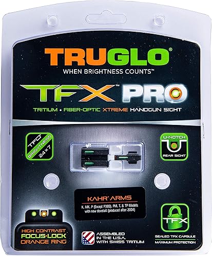 Miniatura 4 de TRUGLO TFX Pro Tritium y Fibra Óptica Xtreme Pistolas para pistolas Kahr Arms K MK P PM T y TP