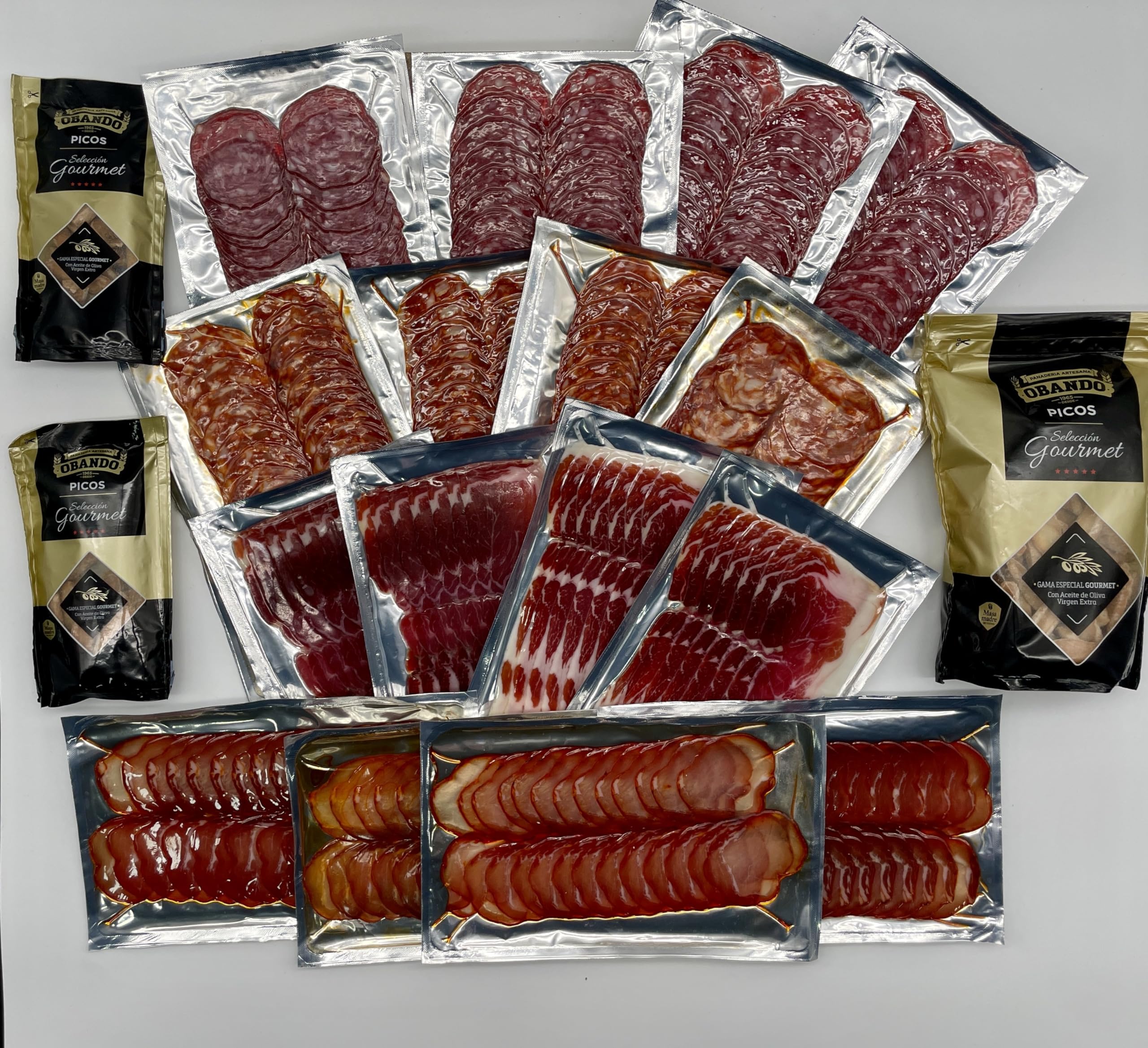 Cesta Gourmet para regalar,Lote de Ibéricos loncheados,Gourmet Box ZAMORA-Jamón,Lomo,Chorizo,Salchichón (Pack 400gr.) — view 8