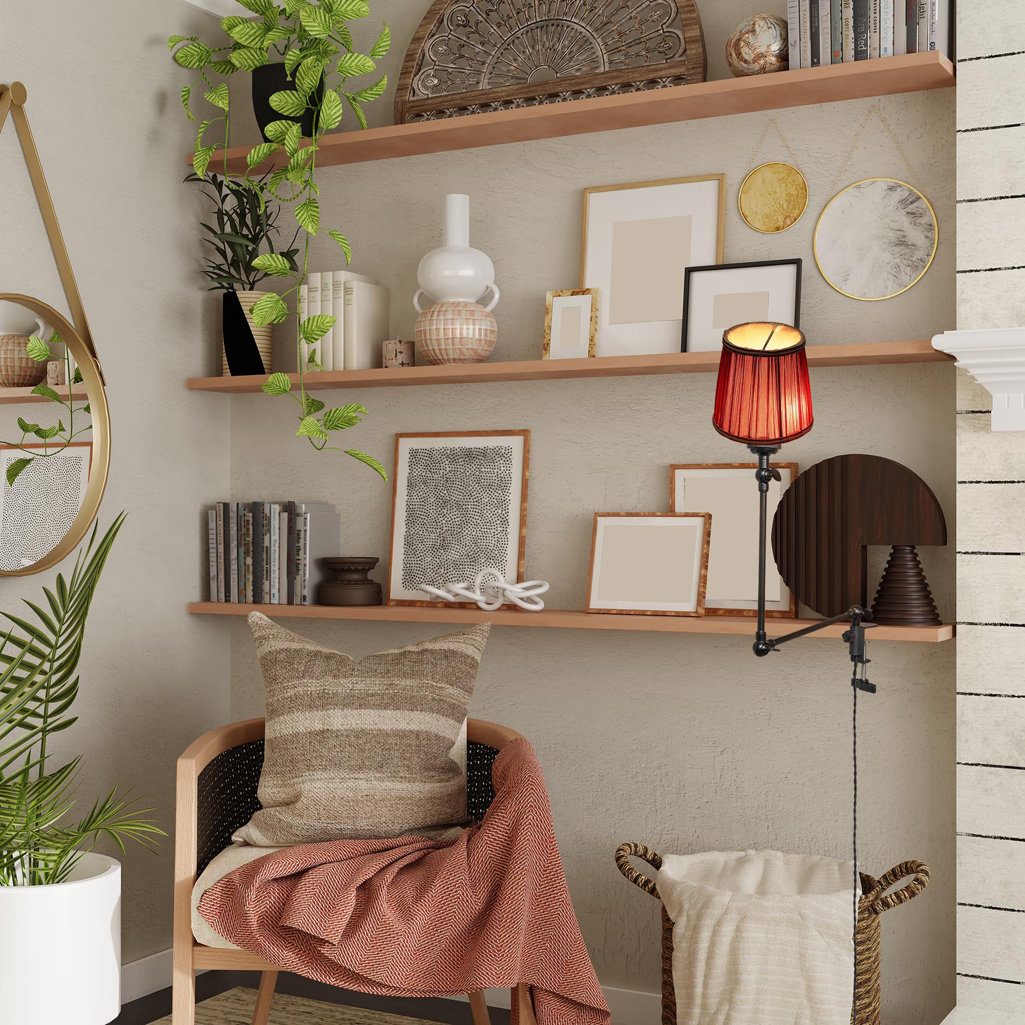 Klemmleuchte mit Fernsteuerung,1 Packung Leselampe mit 2,5 m Kabel, Dimmbar Nachttischlampe,Augenpflege Schreibtischlampe für Büro Heimgebrauch, E27 Lampenhalterung - DZ0329/809