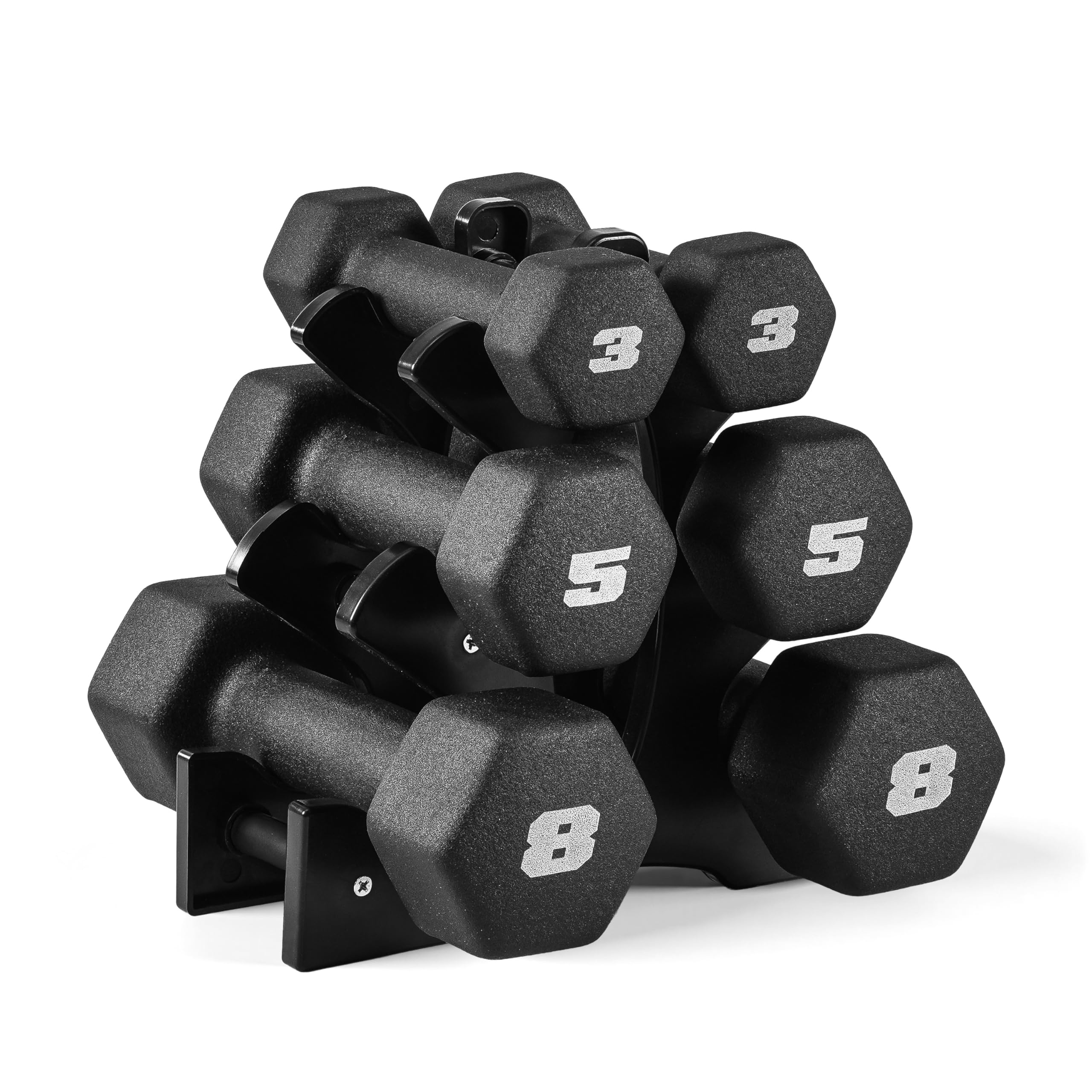 CAP Barbell Neoprene Dumbbell Weights Pairs & Sets | Black