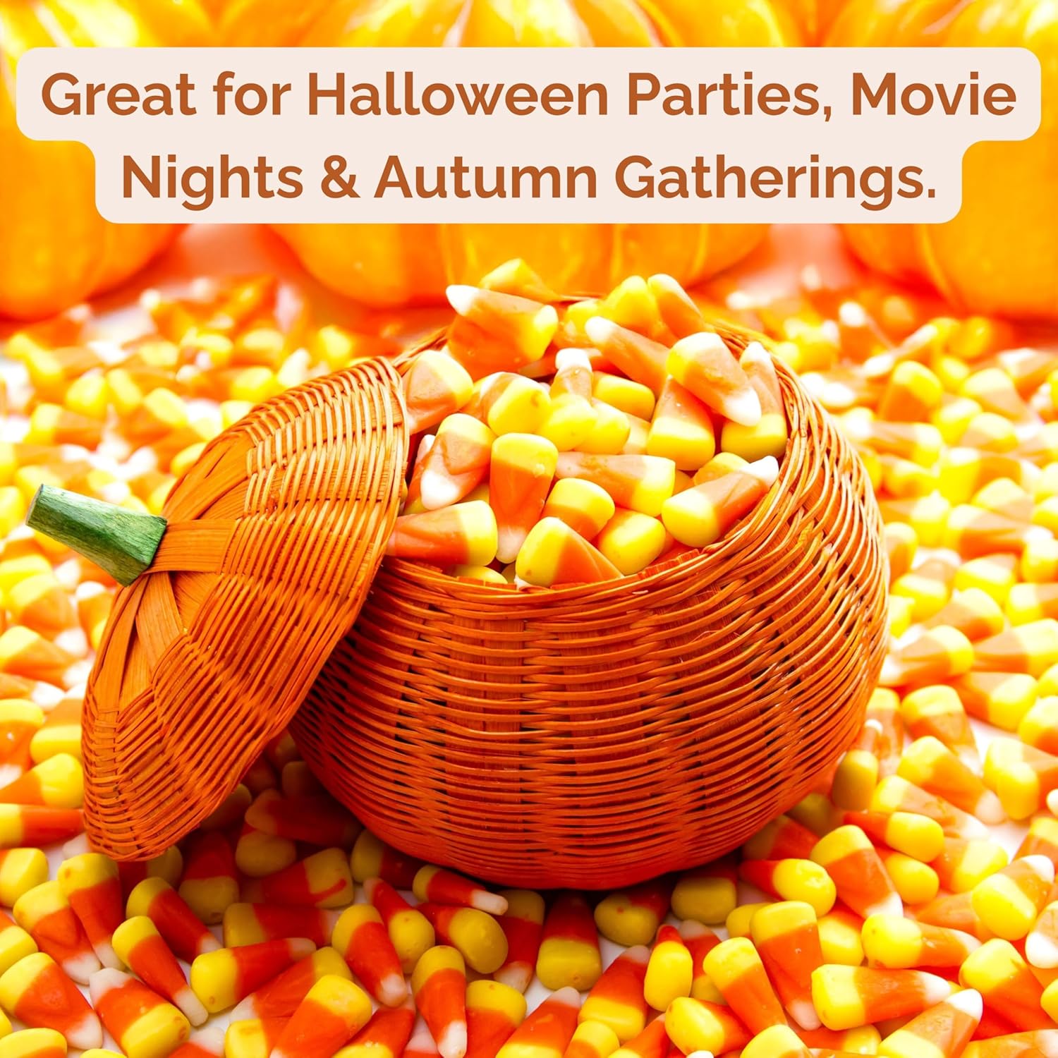 Sarah's Candy Factory Candy Corn in Special Tin, 2.5 Lbs. (24 Single-Serve Packs) for Kids and Adults