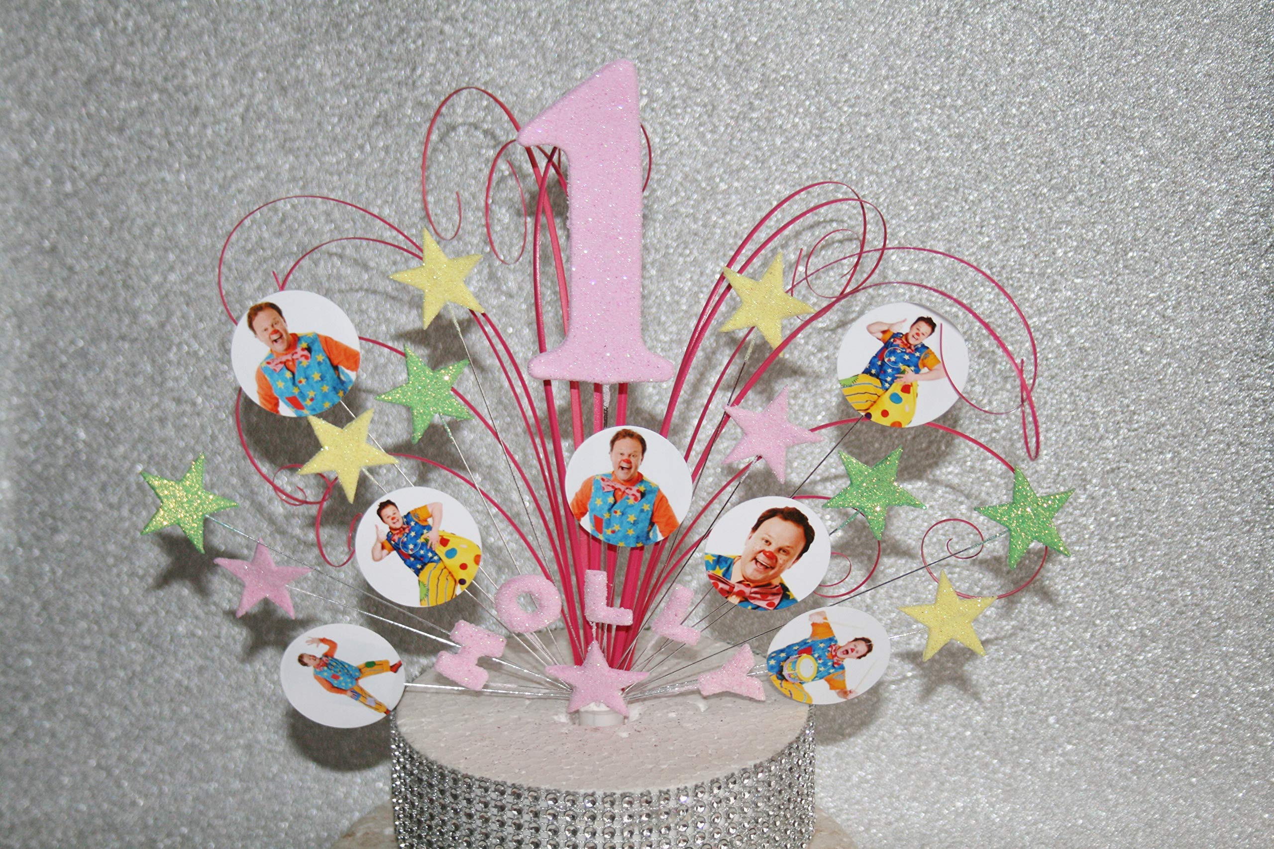 CBEEBIES MR TUMBLE BING PIG BARNEY TELETUBBIES CAKE TOPPER SPRAY DECORATION PARTY BIRTHDAY PERSONALISED ANY AGE ANY COLOUR 1ST 2ND 3RD 4TH 5TH 6TH