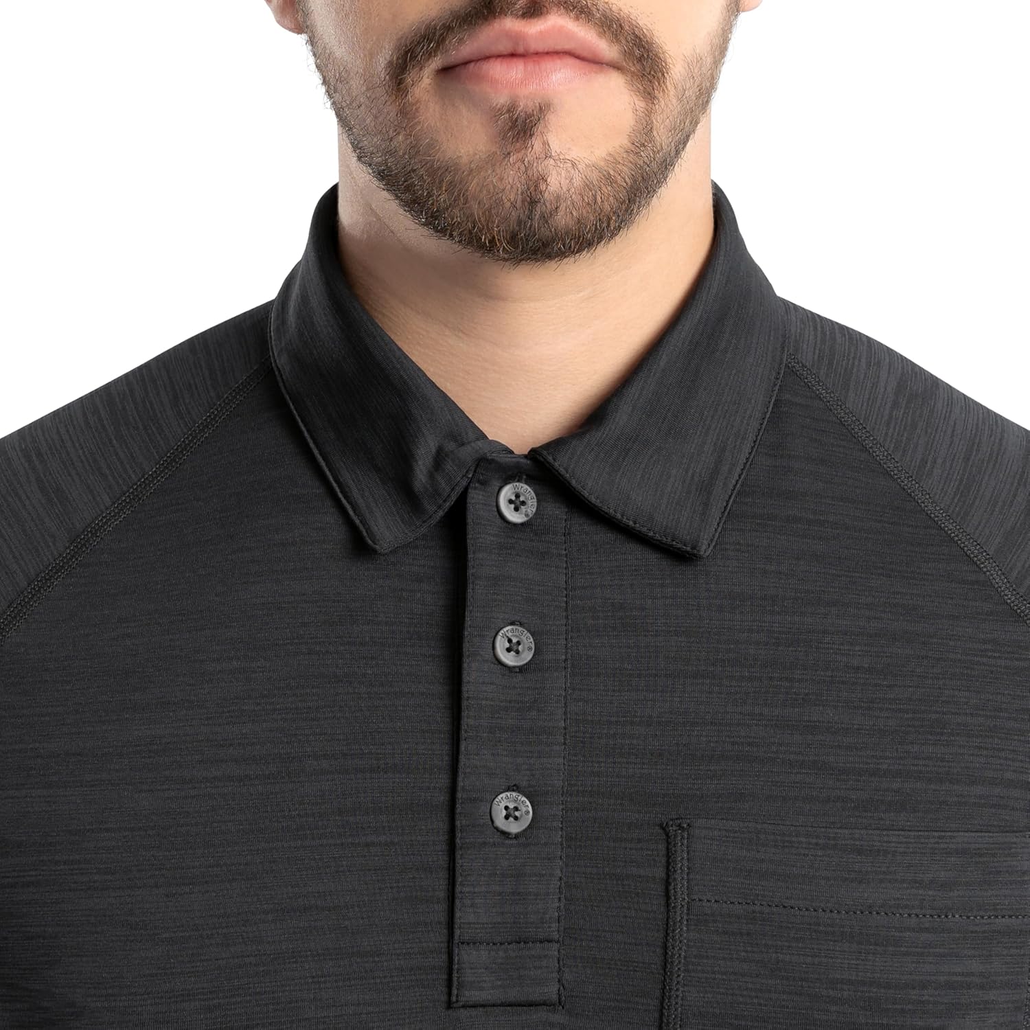 Wrangler Mens Performance Workwear Short Sleeve Polo Shirt - Image 3