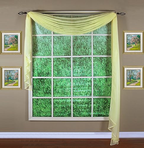 Vista 429 de Today's Curtain - Cortina Emelia de gasa original, panel de 84 pulgadas, negro, 60 pulgadas de ancho x 84 pulgadas de largo