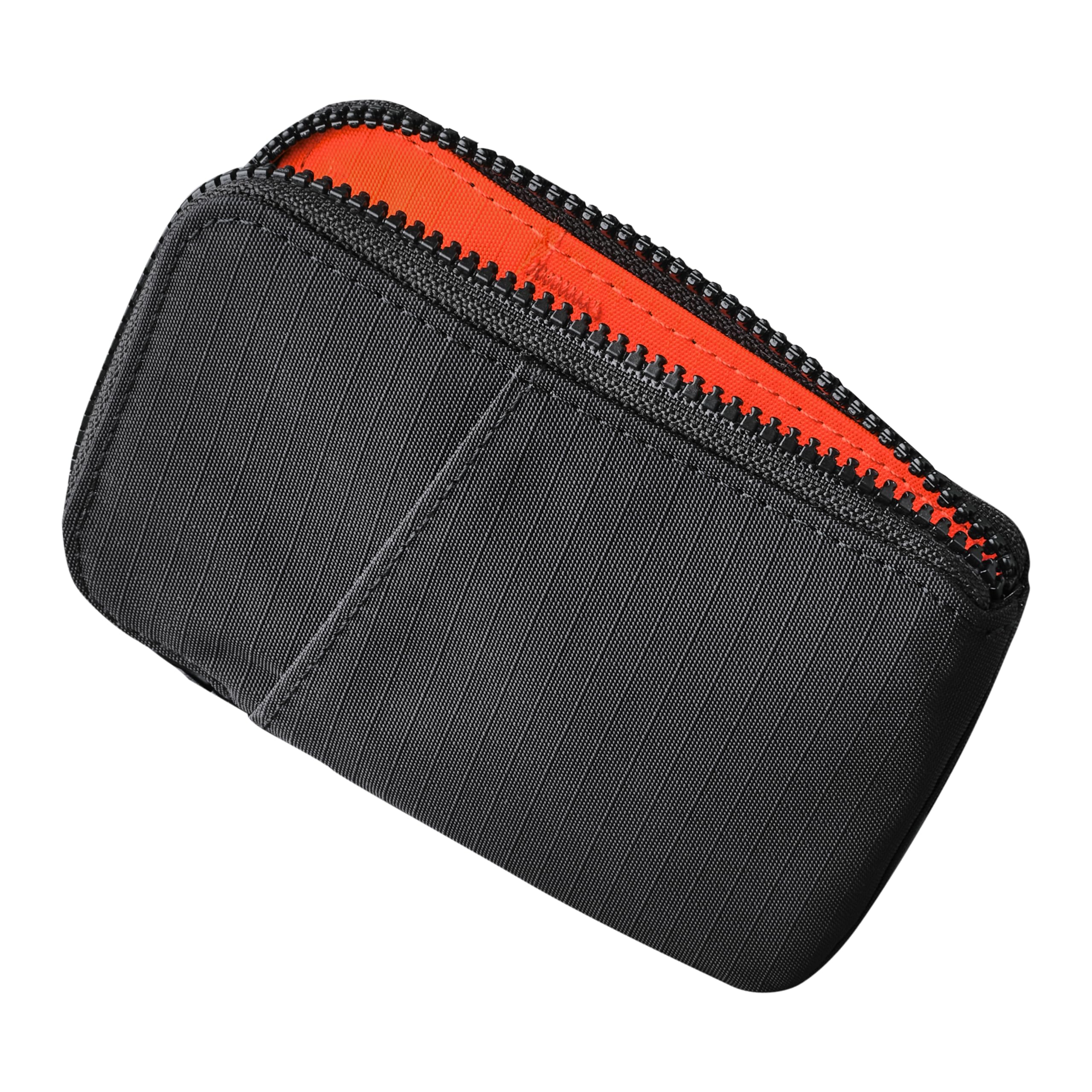 ALPAKA Zip Card Pouch - Use as Card Wallet and Coin Pouch - Holds 12-20 Cards and Cash - Made With Axoflux and RFID Blocking Material, Black