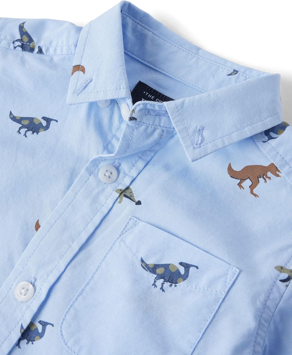 The Children's Place Baby-Boys and Toddler Long Sleeve Cotton Poplin Button Up Shirt - Image 2