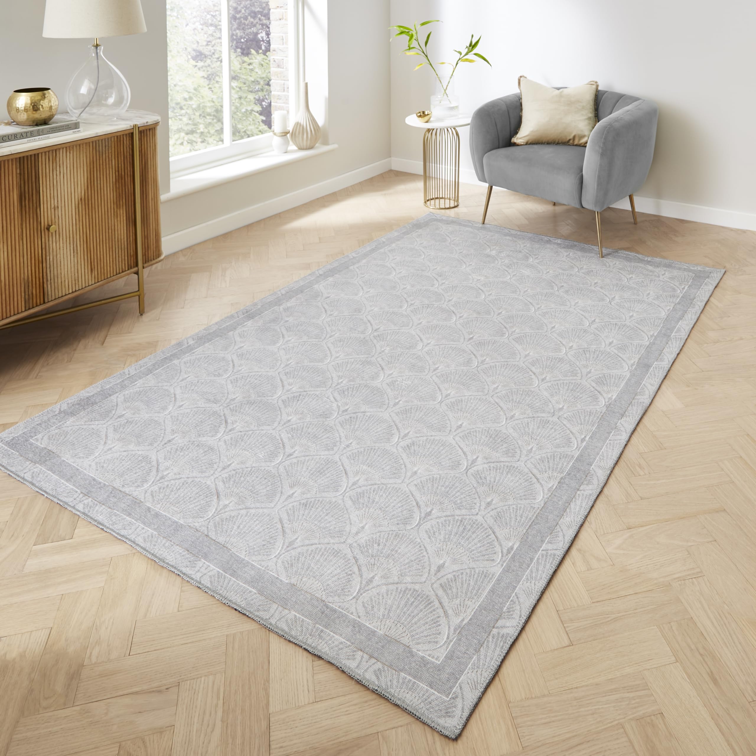 Tapis lavable motif paon Catherine Lansfield Deco avec traitement anti-tache
