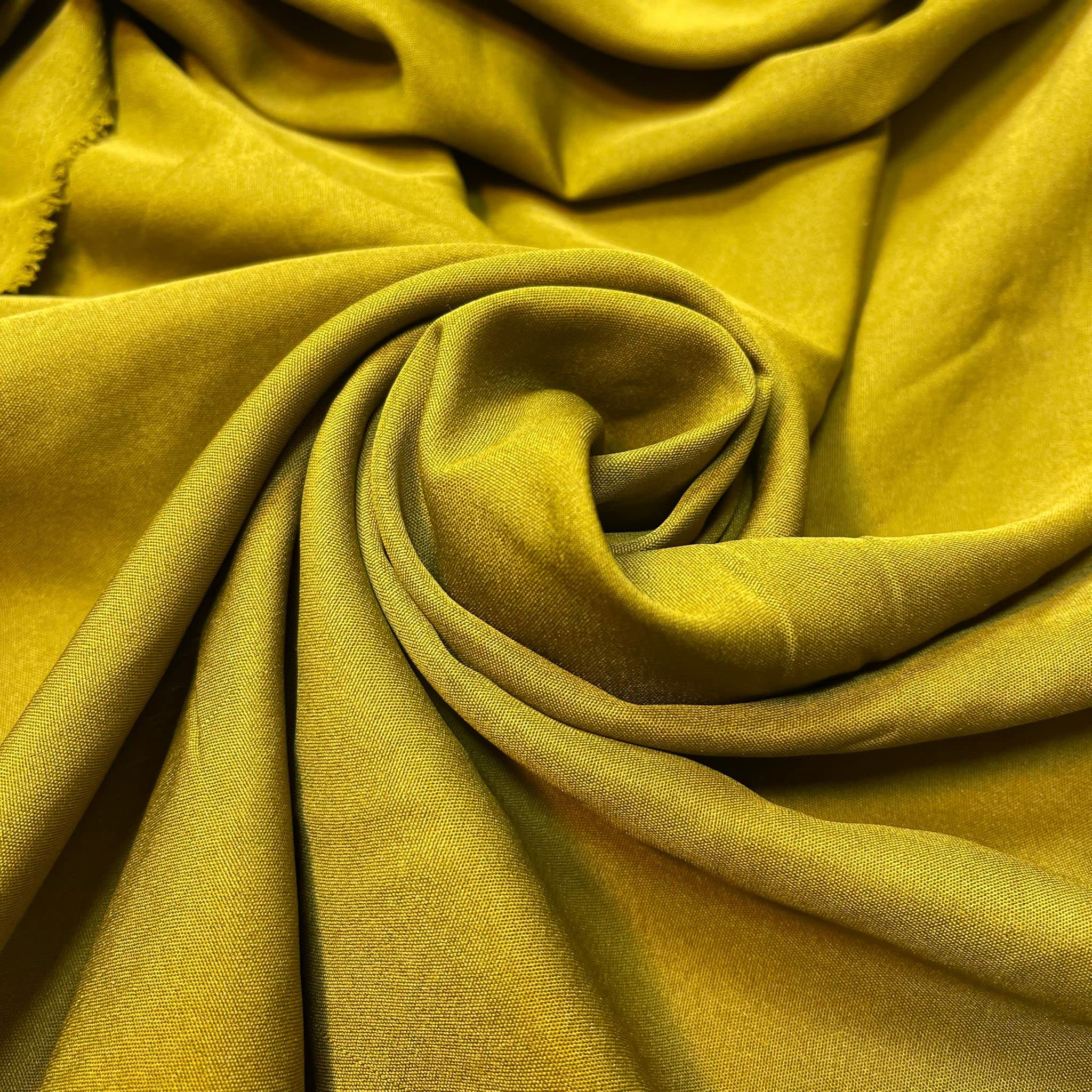 Soft Peach Skin Powder Touch Dress Craft Lining Fabric Material 44" Wide Available in 8 Colours (Khaki, 1 Meter) โ image 1