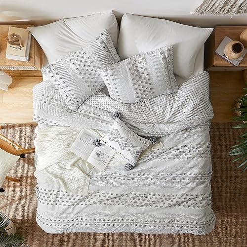 Miniatura 47 de Geniospin Juego de edredón rosa Queen para niñas, 7 piezas con pompones en una bolsa, juegos de ropa de cama individual con sábanas, fundas