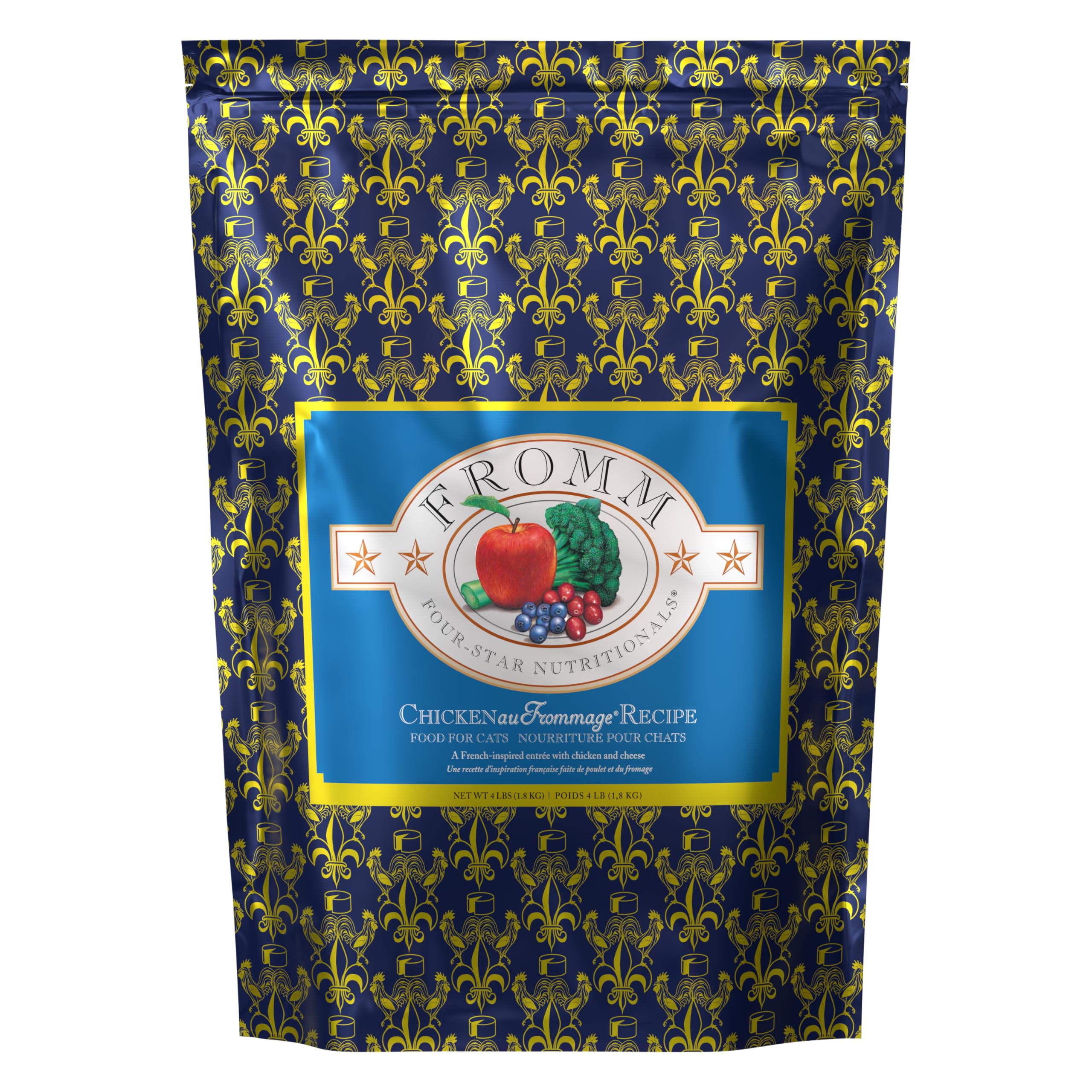 Fromm Four-Star Chicken Au Frommage Dry Cat Food - Chicken Recipe - 4 lb