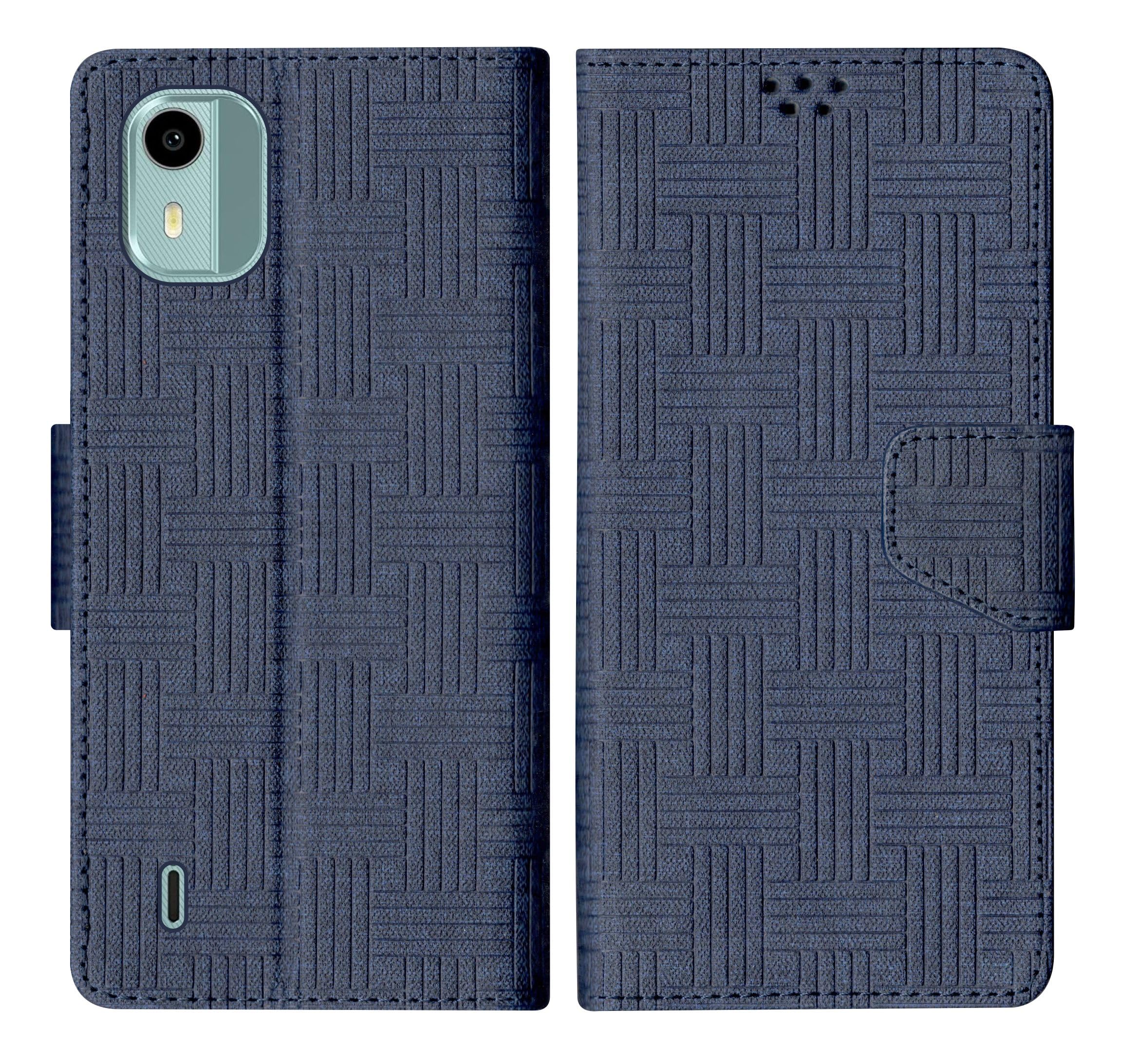 SBMS Flip Cover for Nokia C12 / C12 Pro Back Cover Case with Magnatic Closure | Inbuilt Stand | Card & Money Pocket (Mat Blue) (B0D1BLB2NC) Amazon Price History, Amazon Price Tracker