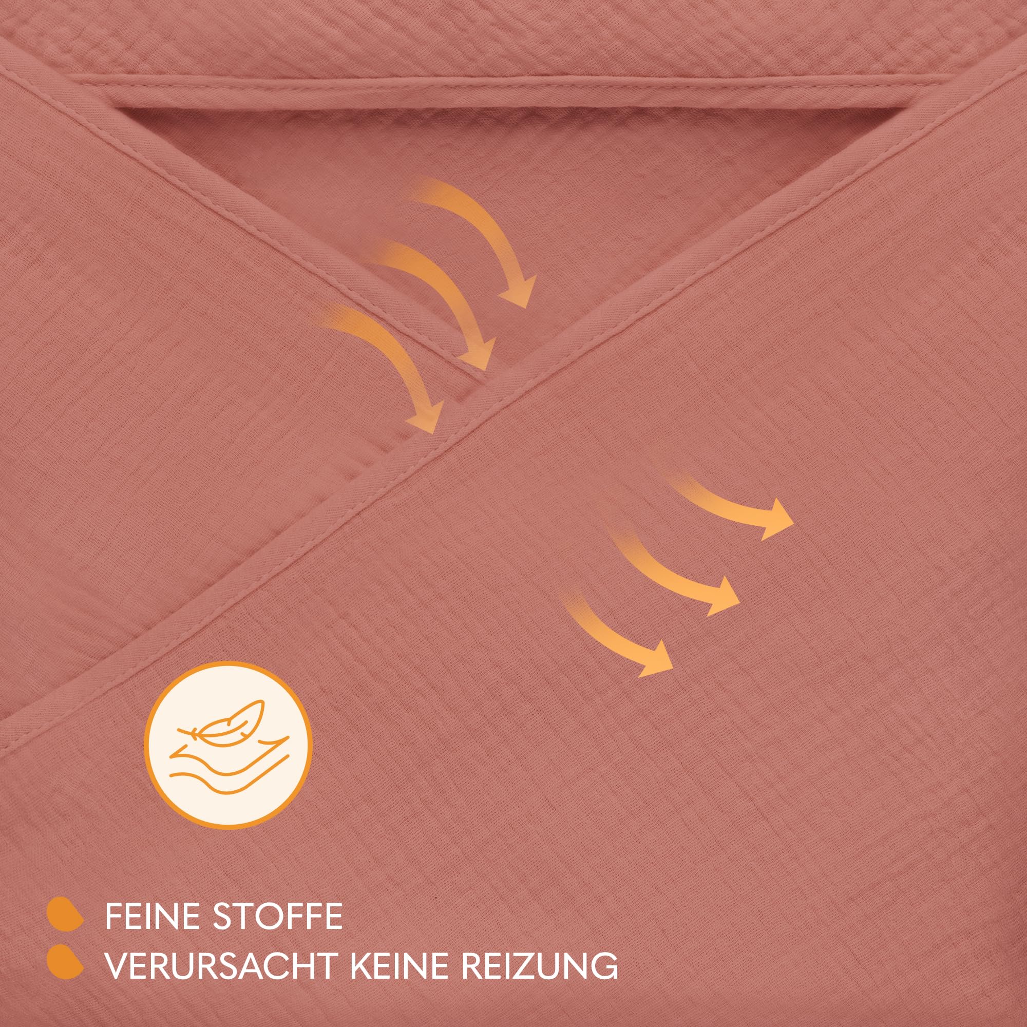 Lionelo Muslin Hooded Towel Musselintuch mit Kapuze 80x80 cm | für Babys nach dem Baden, Atmungsaktives Weiches Baby-Badetuch Naturstoff 6 Farben