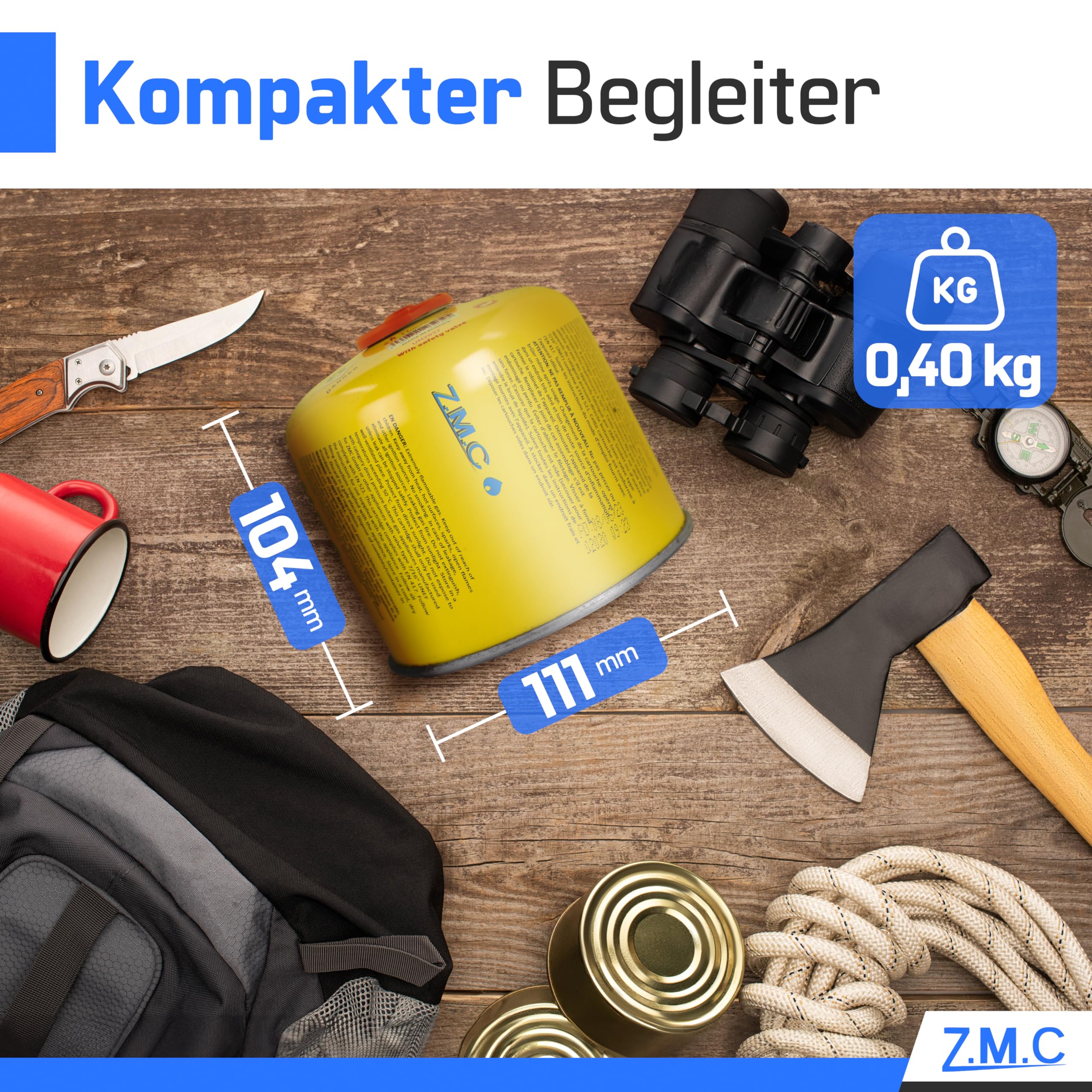 ZMC 14X Gaskartuschen 300g, Schraubkartusche 600ml mit Propan/Butan Gas, EN417 Eurogewinde 7/16", Ventilkartusche Gaskartusche passend für Gaskocher, Gasbrenner, Unkrautbrenner, Camping & Weber Grill