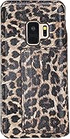 Vista 7 de Venito Venice - Funda delgada compatible con Galaxy S9 con soporte, cartera, cierre automático y función de bloqueo RFID (patrón de leopardo)