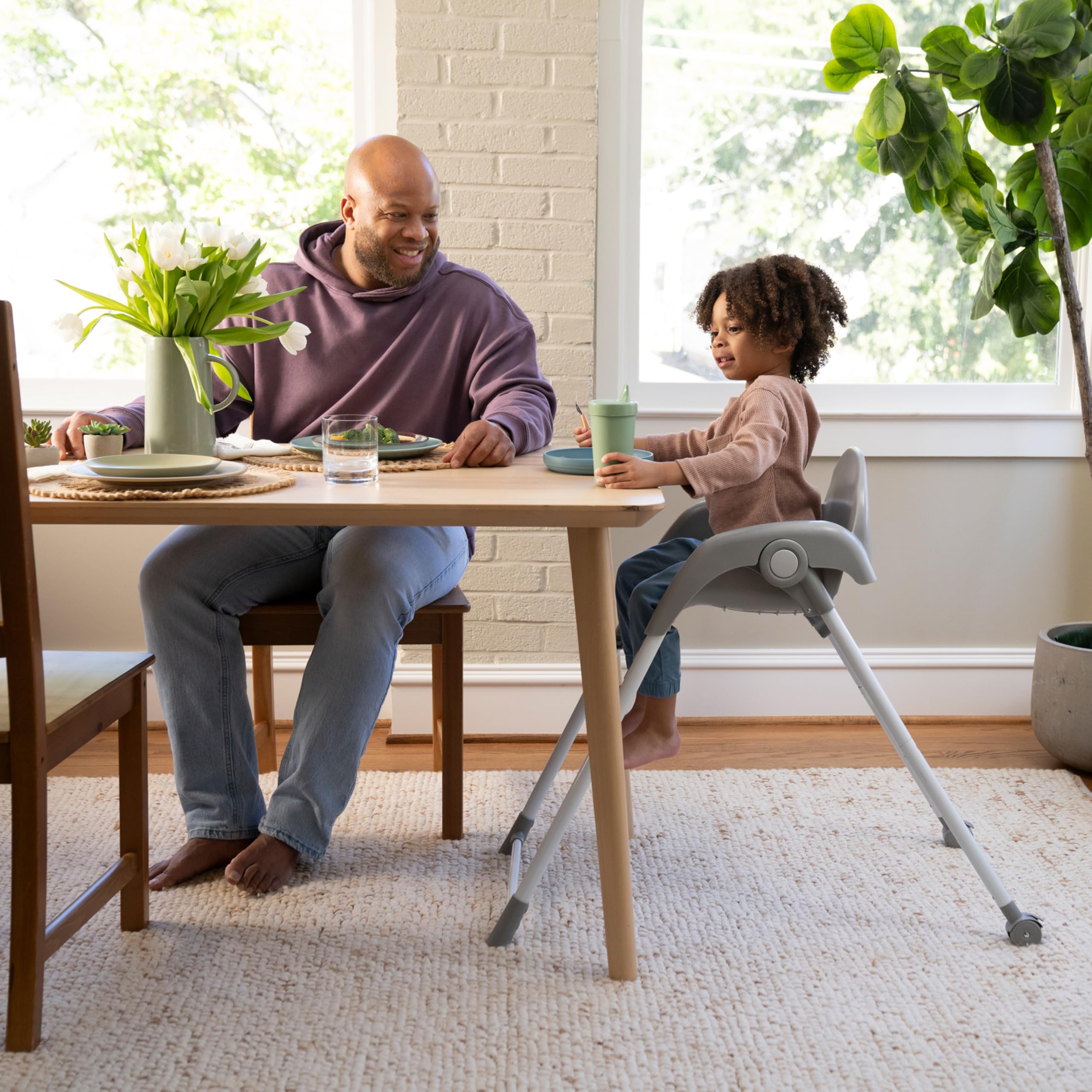 Ingenuity Chaise Haute Pliable 6-en-1 pour Bébé, 6 Façons de l'Utiliser, Chaise pour Tout-Petit, Jambes Pliables, 6M-5Y
