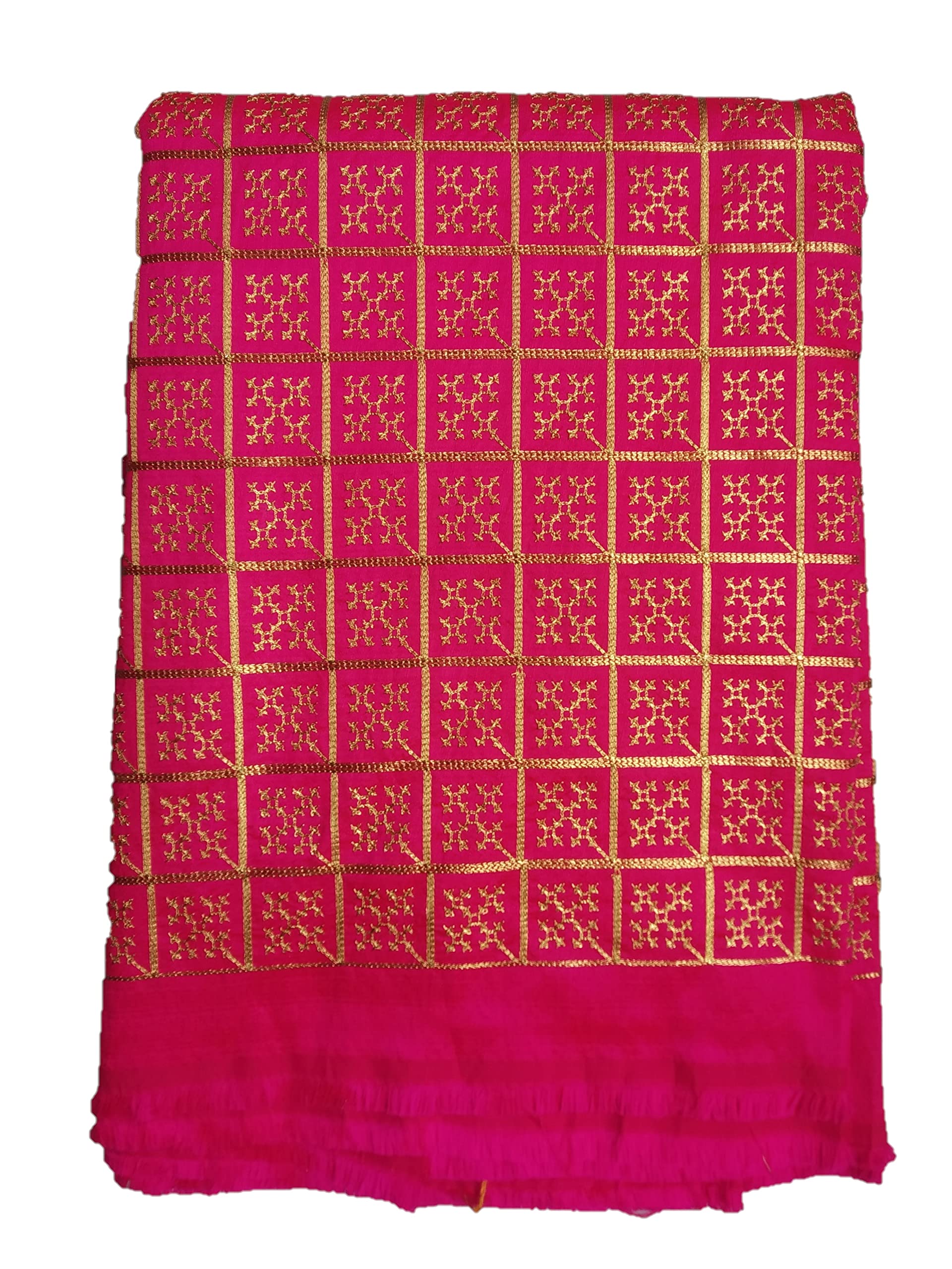 Women Blouse Piece (Unstitched) Heavy Embroidery Golden Work1Mtr blouse matrials-image-14