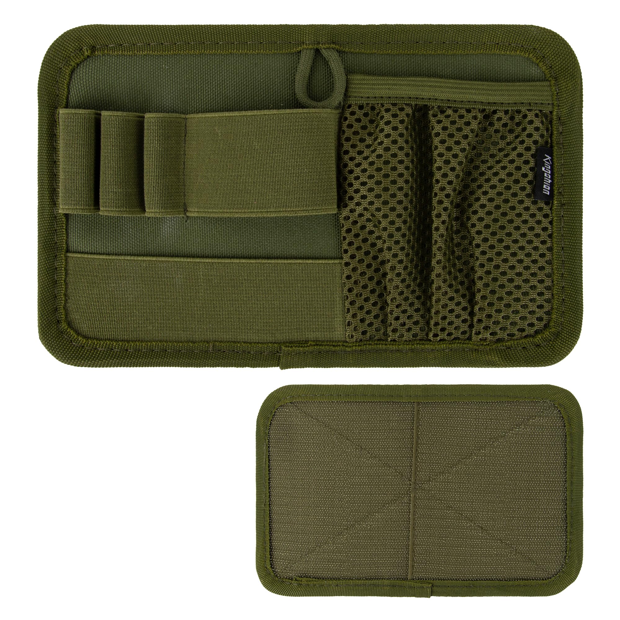Kingshion Tactical Bag Insert Modular Organizer Panel - Utility Admin Pouch with Hook & Loop Fasteners, Compatible with Backpacks, Messenger Bags & Packs | Heavy-Duty Pack Insert Organizer-Army green