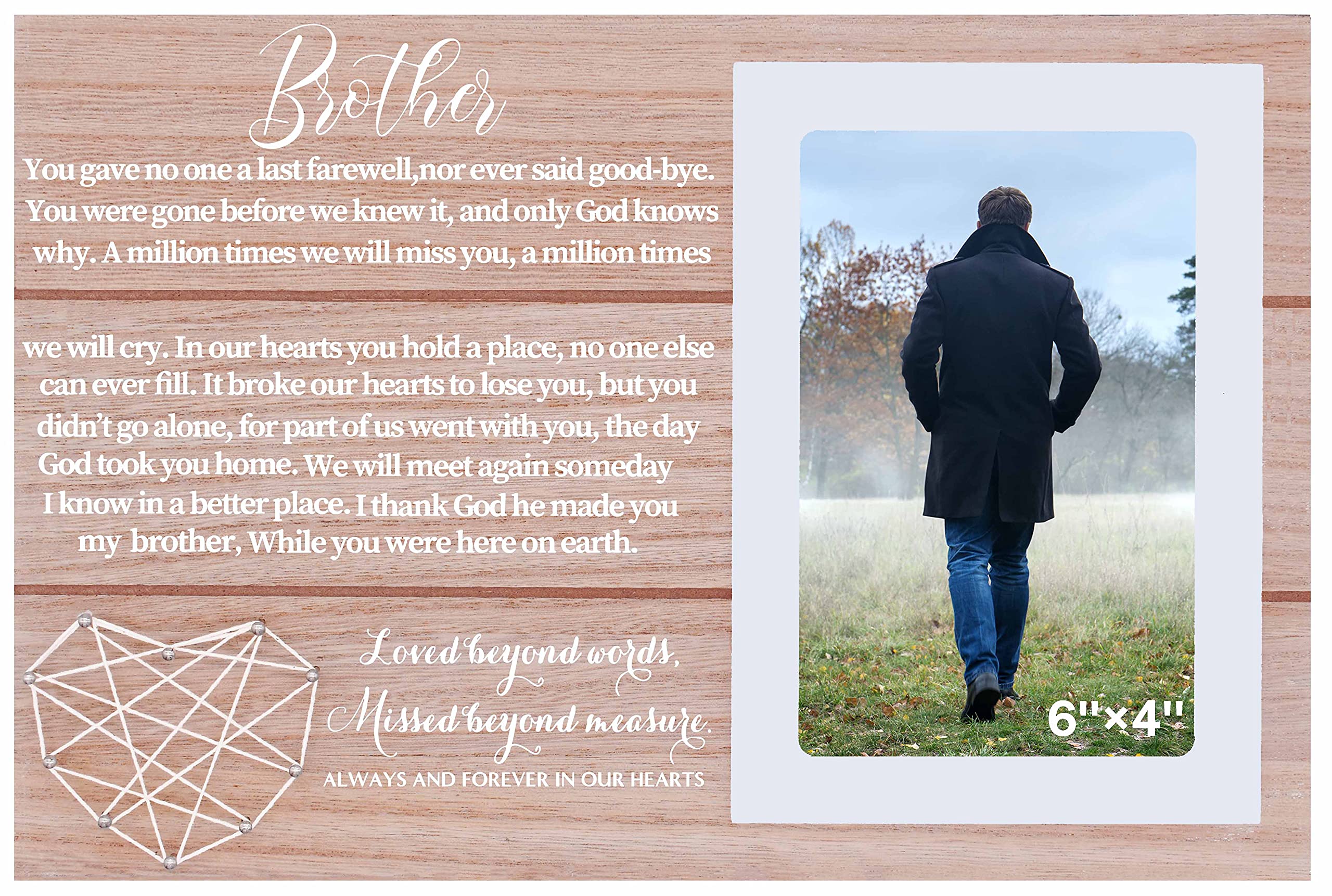 Buy NZY Memorial Brother Picture Frame GiftLoved Beyond Words,Missed