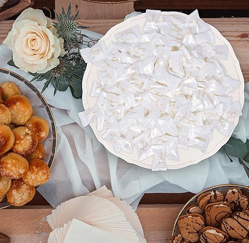 Miniatura 5 de Gift Boutique Thank You - Bolsas de caramelo de menta y mantequilla, 100 unidades envueltas individualmente, caramelos dorados de menta de