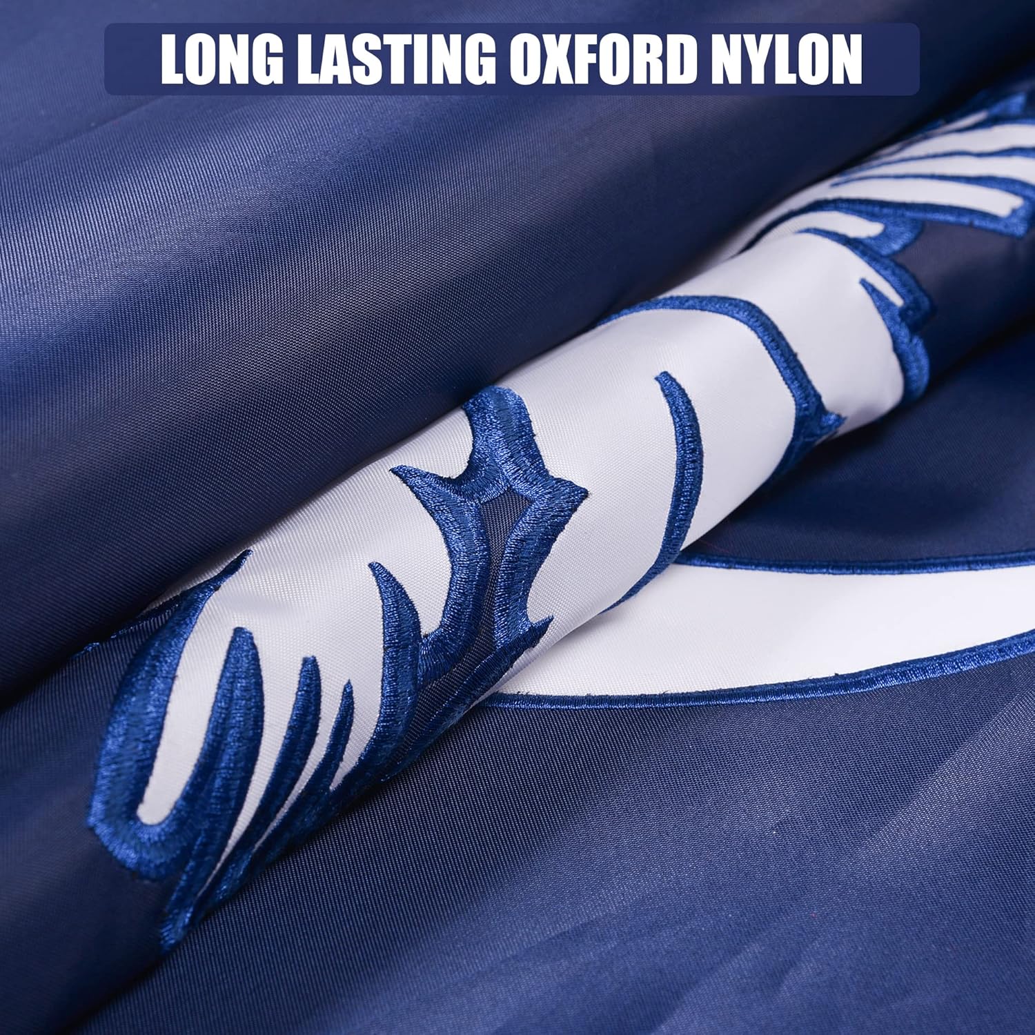 South Carolina State Flag 5x8 Ft, Deluxe Full Embroidered Heavy Duty 100% Polyester Durable SC Outside Flags, Indoor/Outdoor, Sewn Stripes and Brass Grommets - Image 3